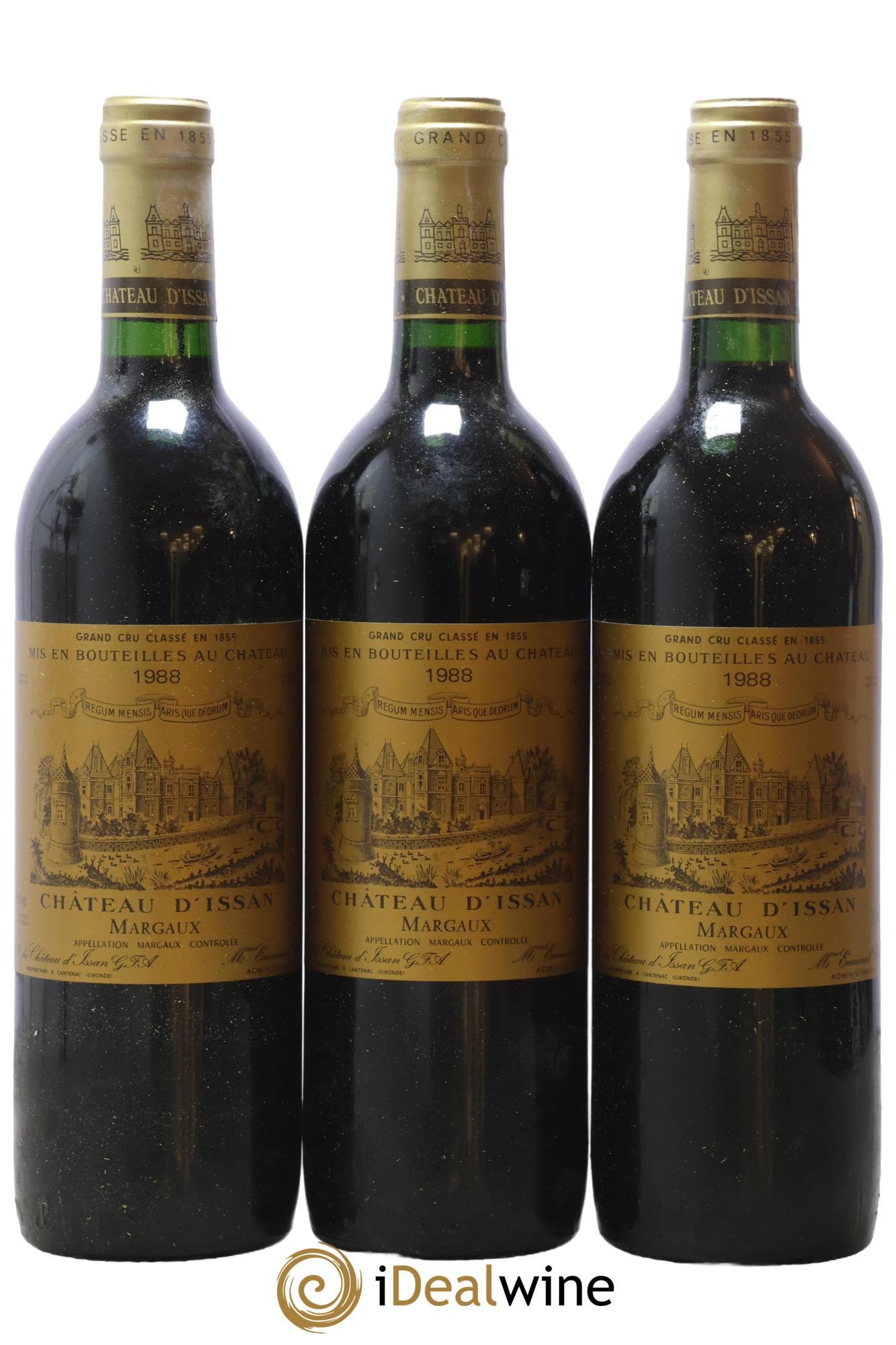 Château d'Issan 3ème Grand Cru Classé 1988 - Lot of 3 bottles - 0