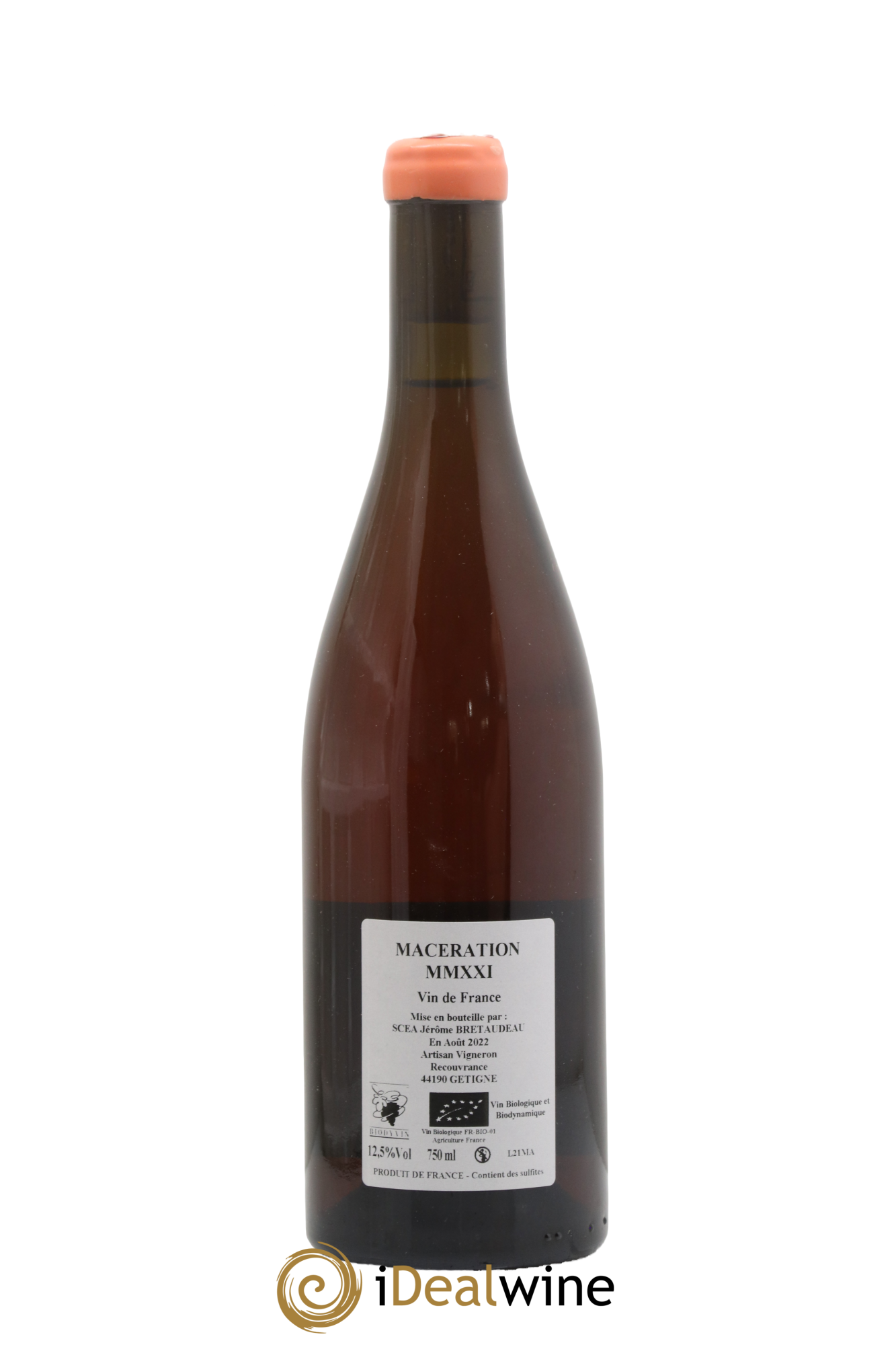 Vin de France Macération Jérôme Bretaudeau 2021 - Lot de 1 bouteille - 1