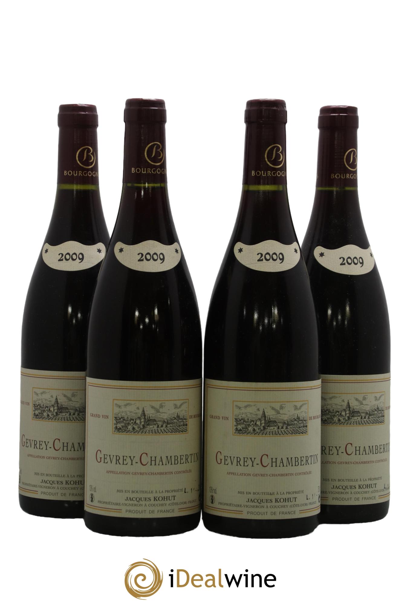 Gevrey-Chambertin Jacques Kohut 2009 - Lot of 4 bottles - 0