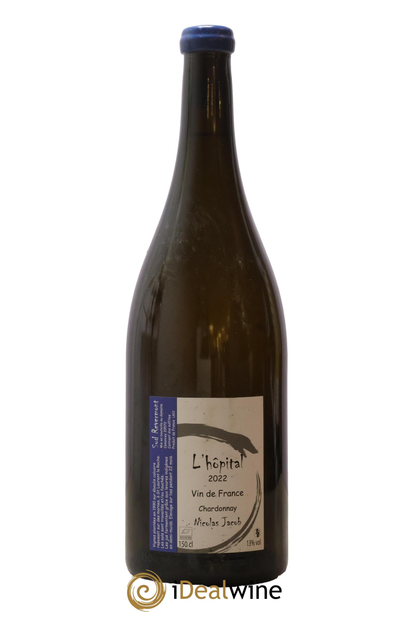 Vin de France Chardonnay L'Hôpital Nicolas Jacob 2022 - Lot de 1 magnum - 0