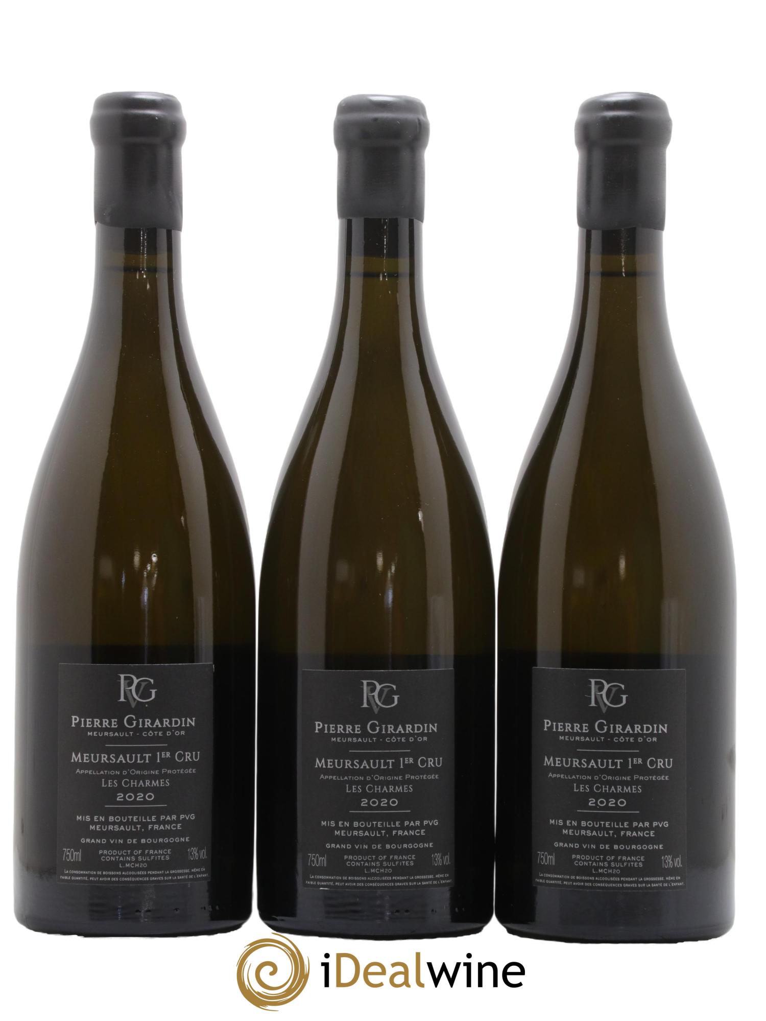 Meursault 1er Cru Les Charmes Domaine Pierre Girardin 2020 - Lot de 3 bouteilles - 1