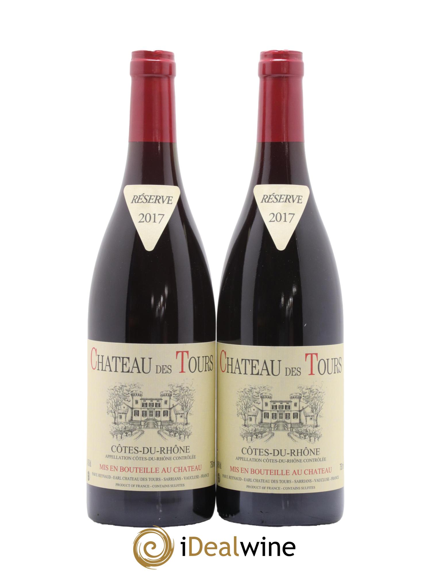 Côtes-du-Rhône Château des Tours Grande Réserve Emmanuel Reynaud 2017 - Lotto di 2 bottiglie - 0