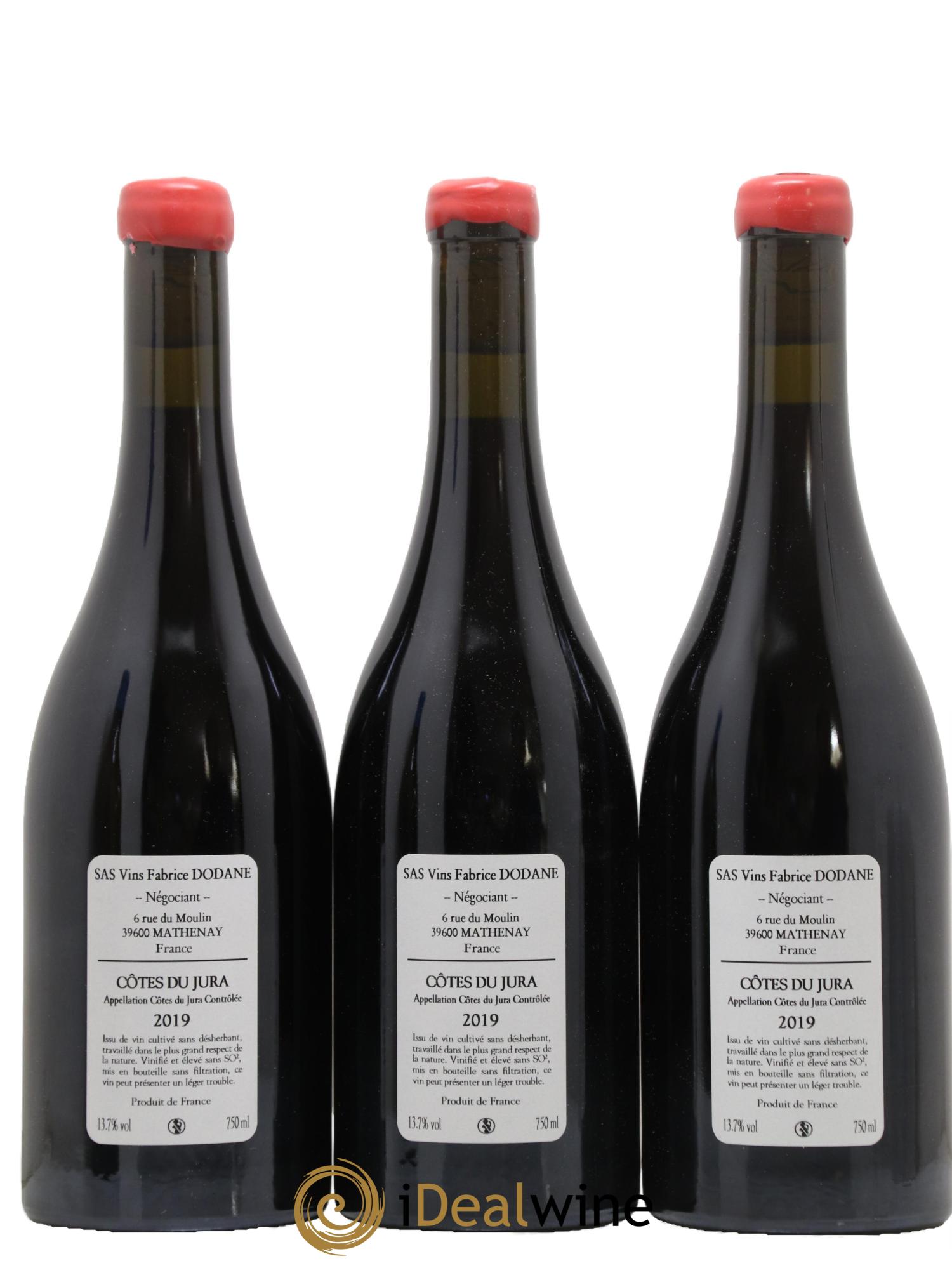 Côtes du Jura Trousseau Le Dos d'Chat Fabrice Dodane 2019 - Lot de 3 bouteilles - 1