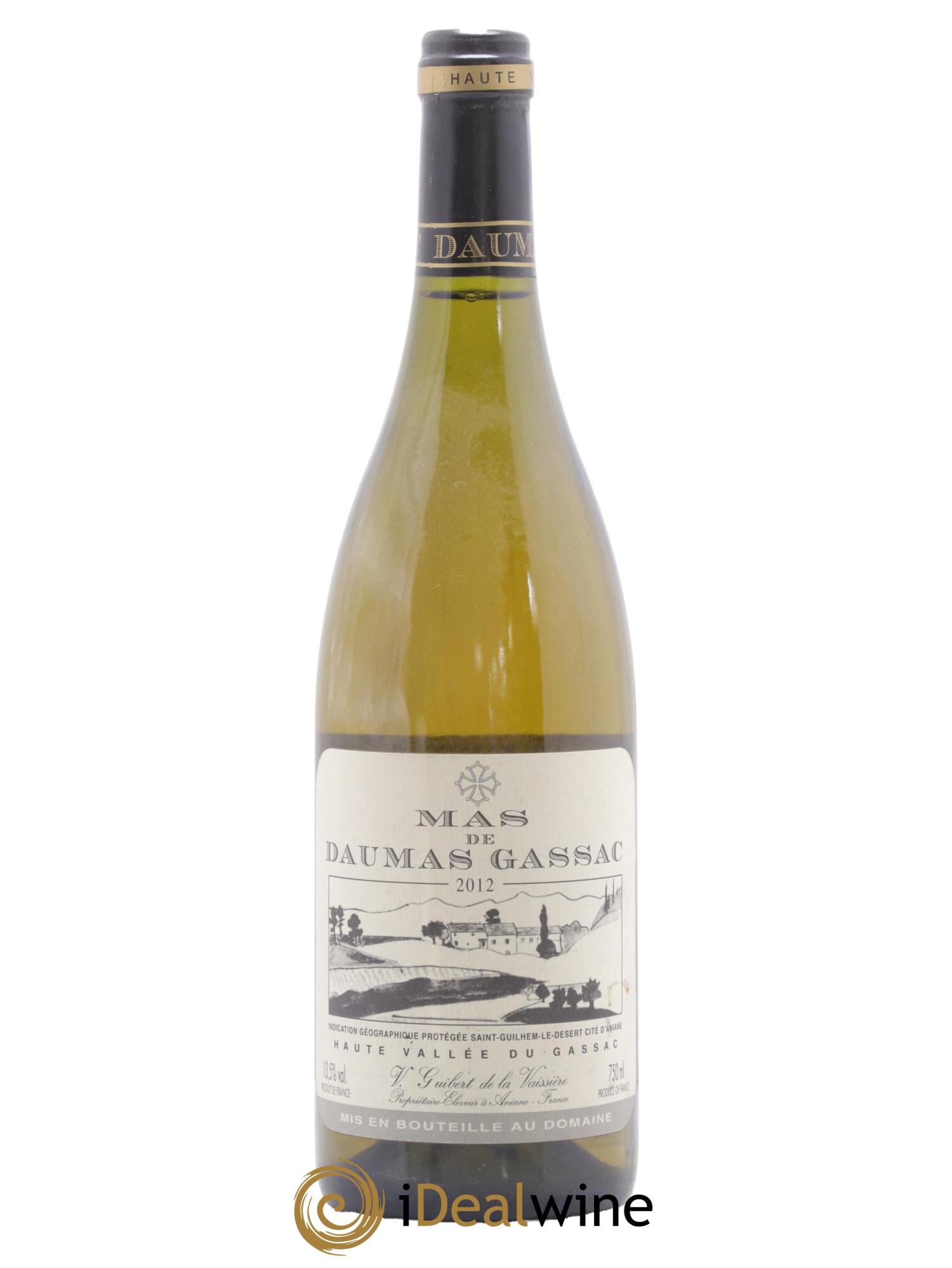 IGP St Guilhem-le-Désert - Cité d'Aniane Mas Daumas Gassac Famille Guibert de La Vaissière 2012 - Lot de 1 bouteille - 0