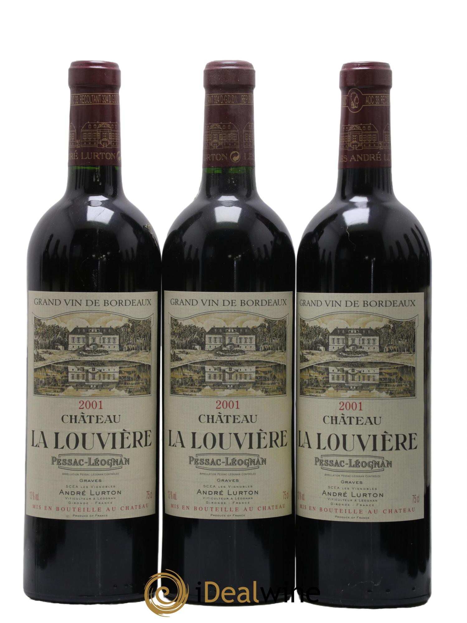 Château la Louvière 2001 - Lot de 12 bouteilles - 4