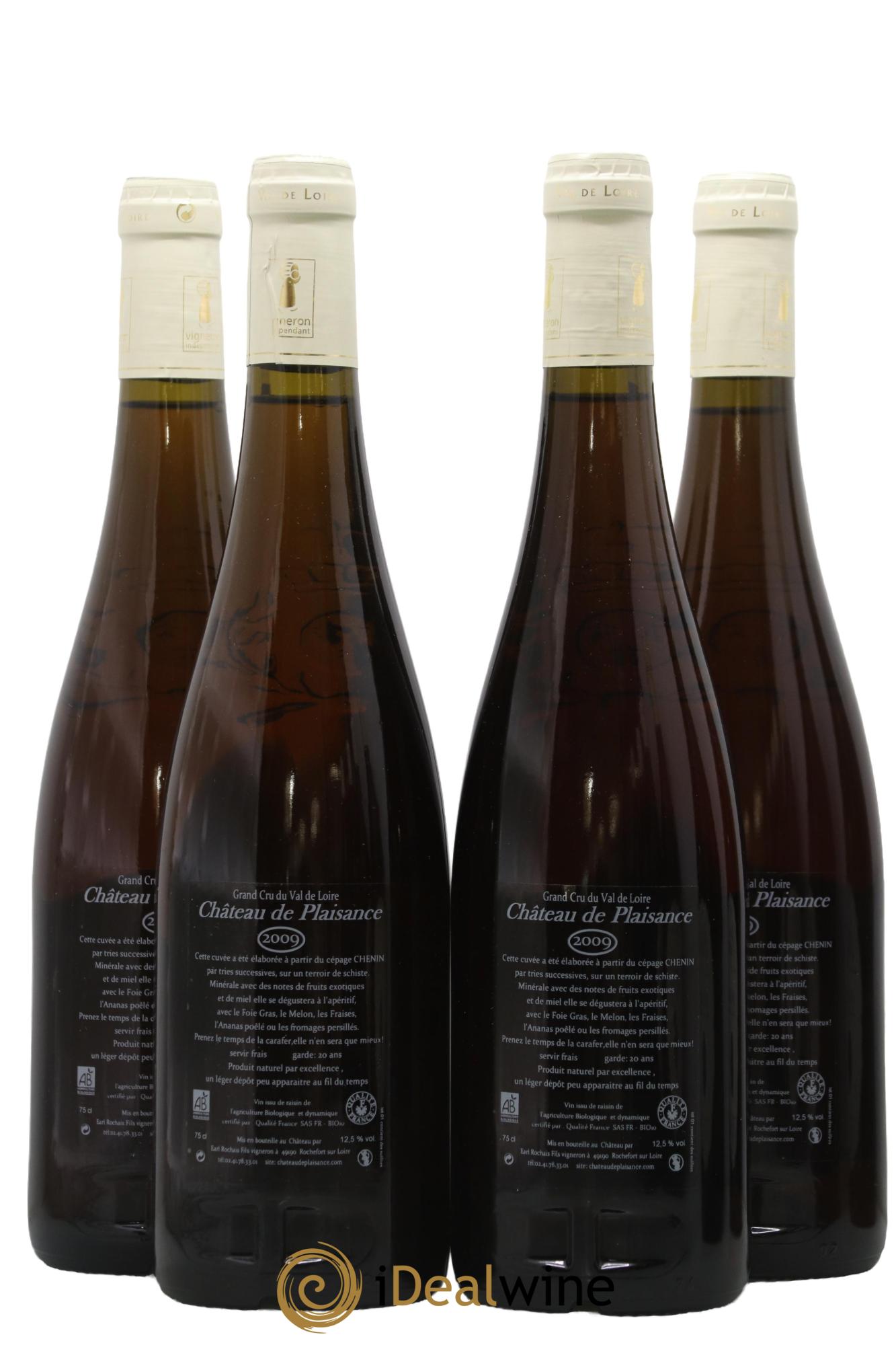 Quarts de Chaume Grand Cru Château de Plaisance 2009 - Lot de 4 bouteilles - 1
