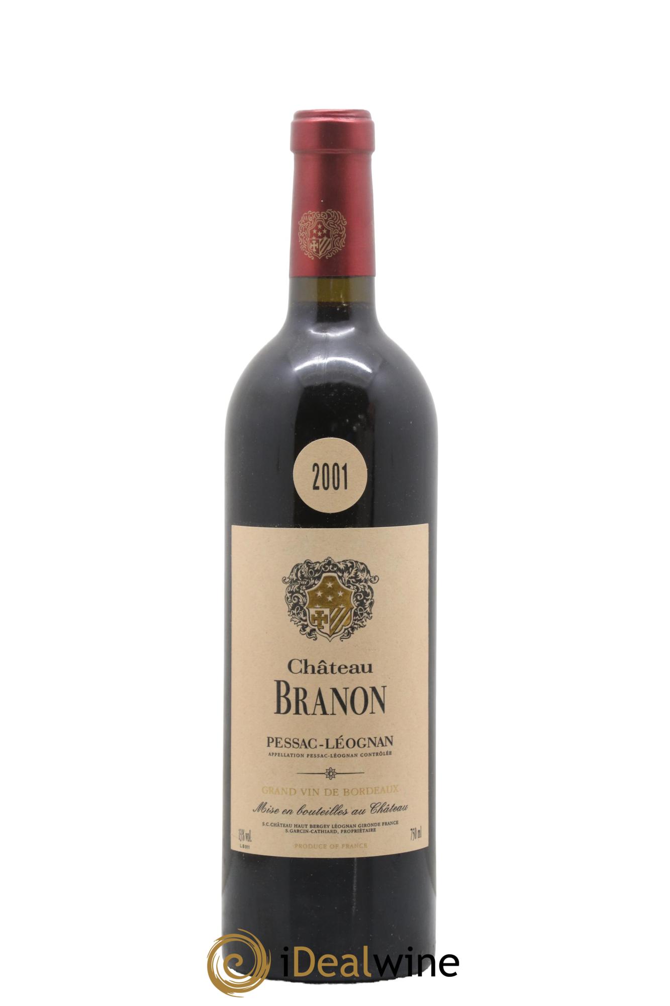 Château Branon 2001 - Lot of 1 bottle - 0