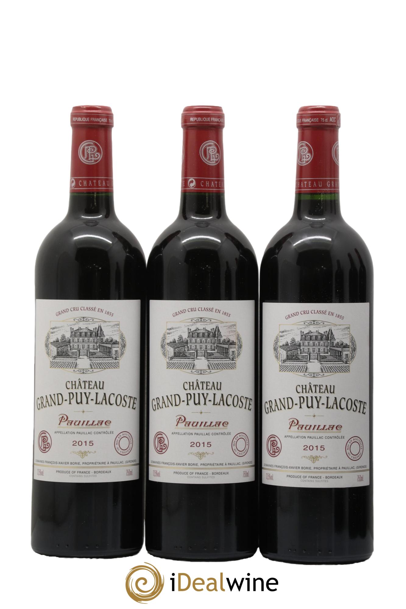 Château Grand Puy Lacoste 5ème Grand Cru Classé 2015 - Lot of 6 bottles - 1