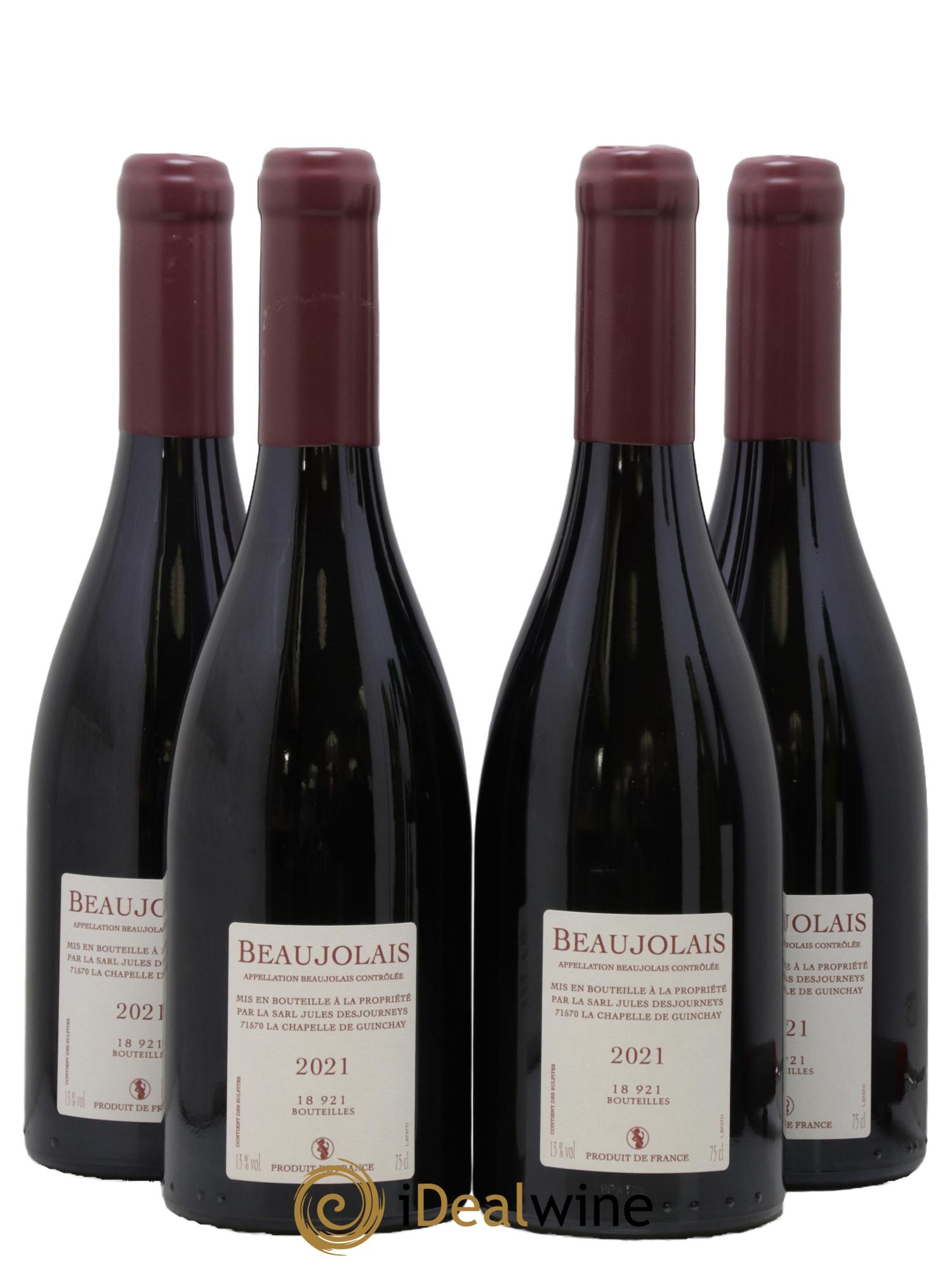 Beaujolais Jules Desjourneys 2021 - Posten von 4 Flaschen - 1