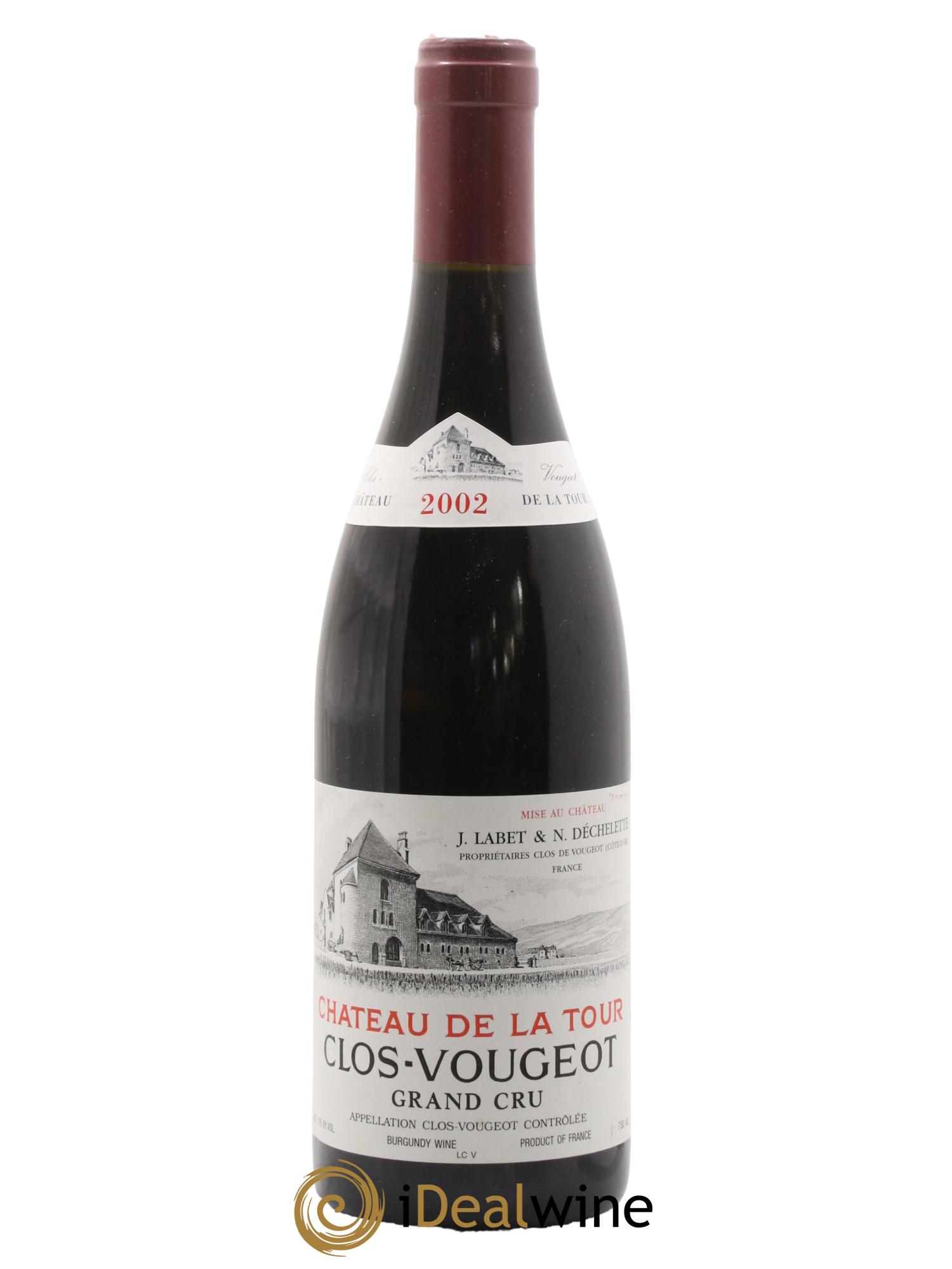 Clos de Vougeot Grand Cru Château de La Tour 2002 - Lot de 1 bouteille - 0