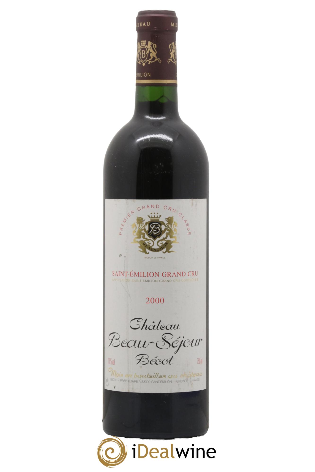 Château Beau-Séjour Bécot 1er Grand Cru Classé B 2000 - Lot of 1 bottle - 0