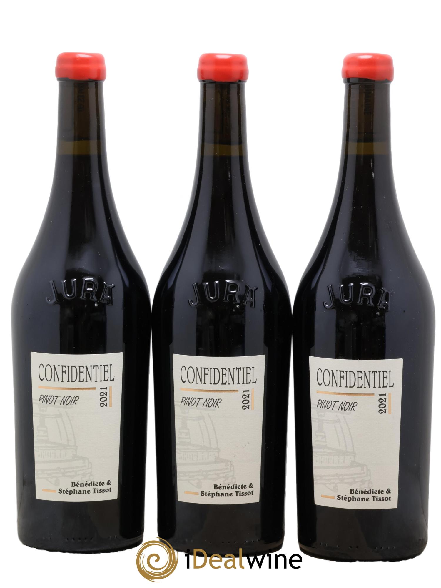 Arbois Pinot noir Confidentiel Bénédicte et Stéphane Tissot 2021 - Lot de 3 bouteilles - 0