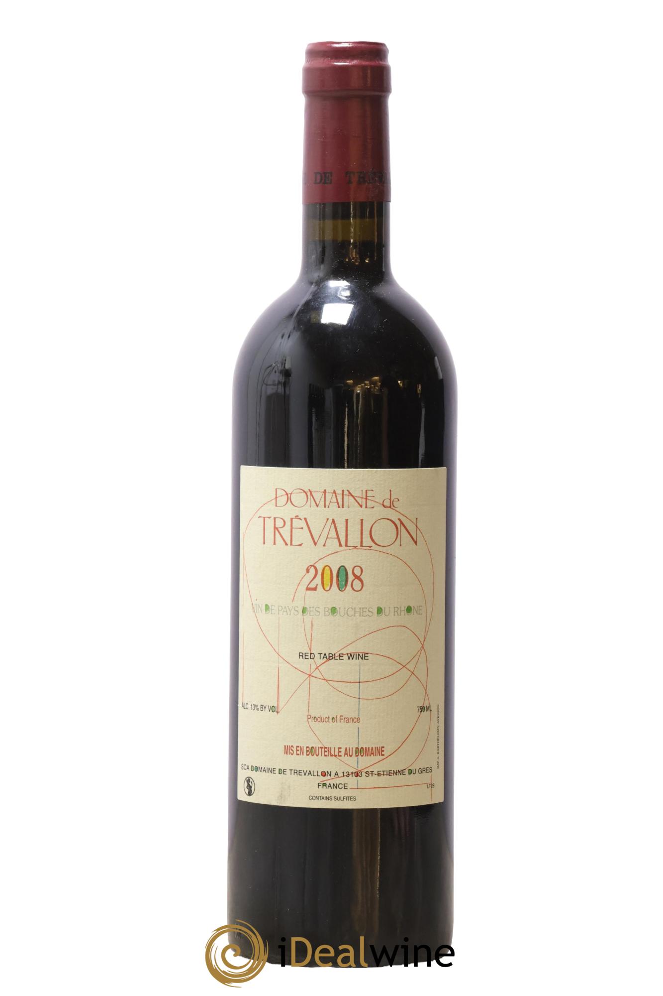 VDP Bouches du Rhône Trévallon (Domaine de) Eloi Dürrbach 2008 - Lot de 1 bouteille - 0