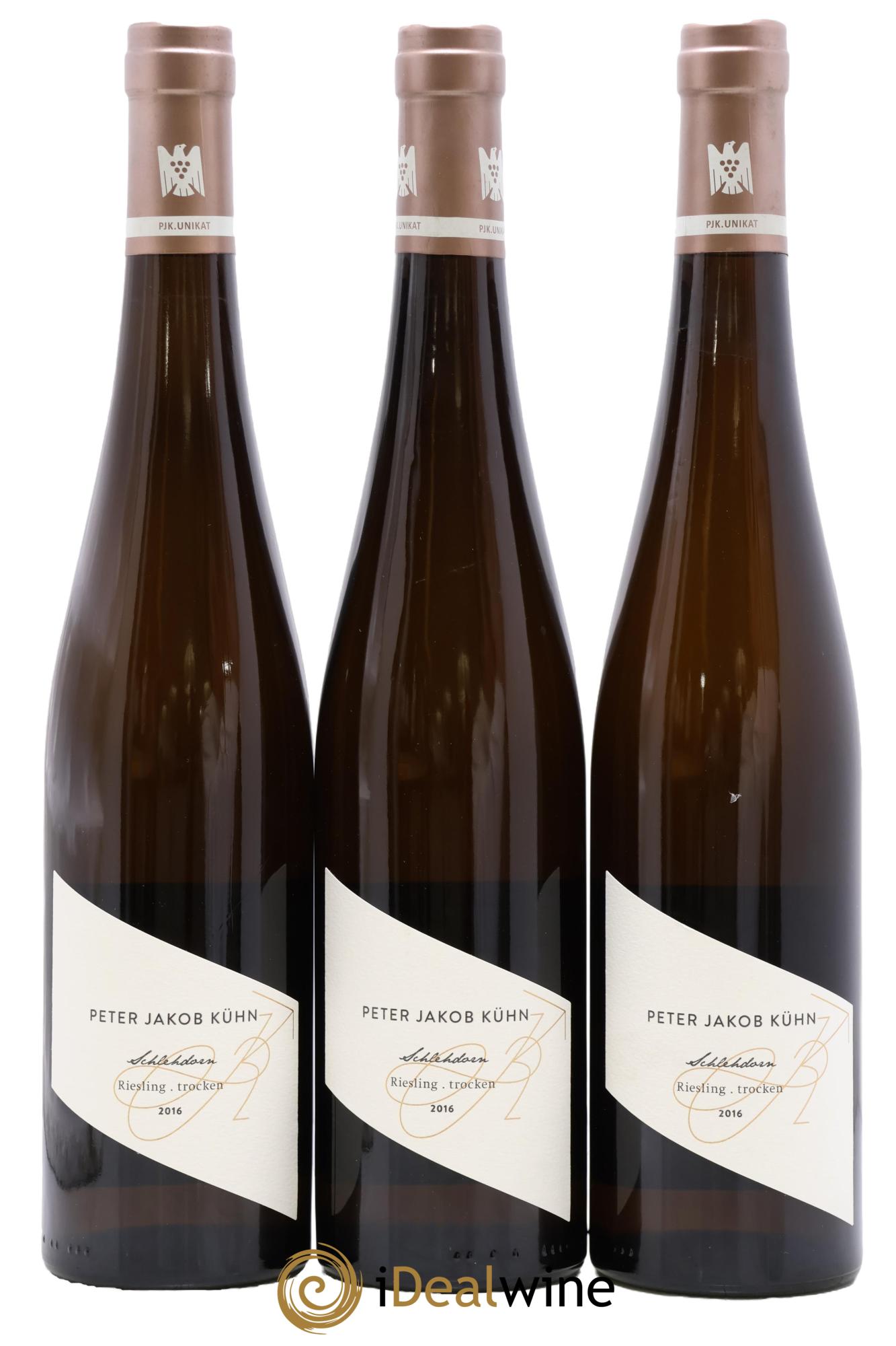 Rheingau Peter Jakob Kühn Schlehdorn Riesling Trocken 2016 - Posten von 3 Flaschen - 0