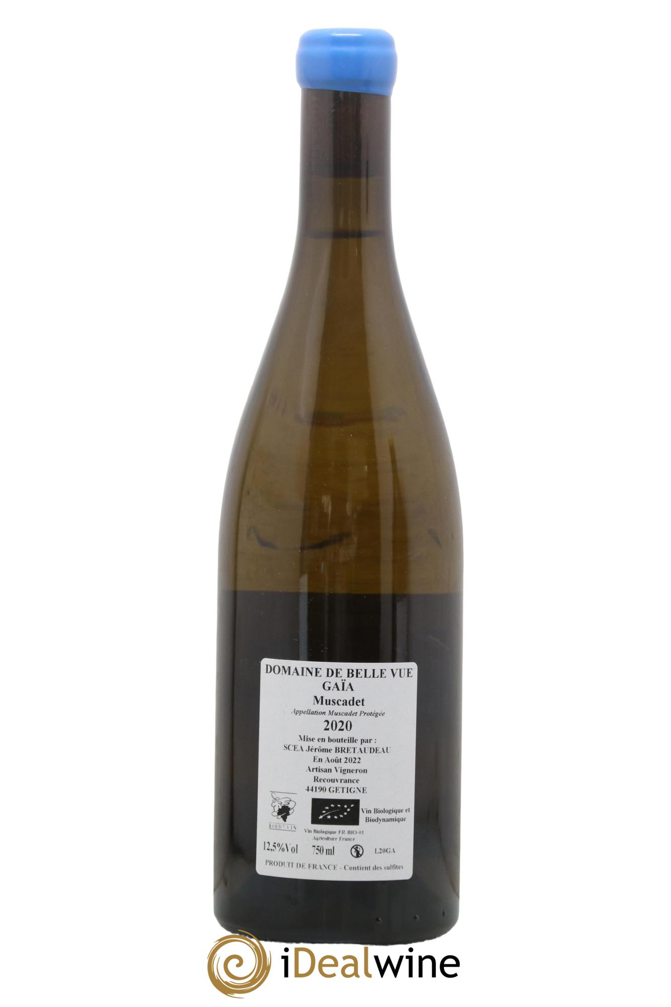 Muscadet-Sèvre-et-Maine Gaia Jérôme Bretaudeau - Domaine de Bellevue 2020 - Lot de 1 bouteille - 1