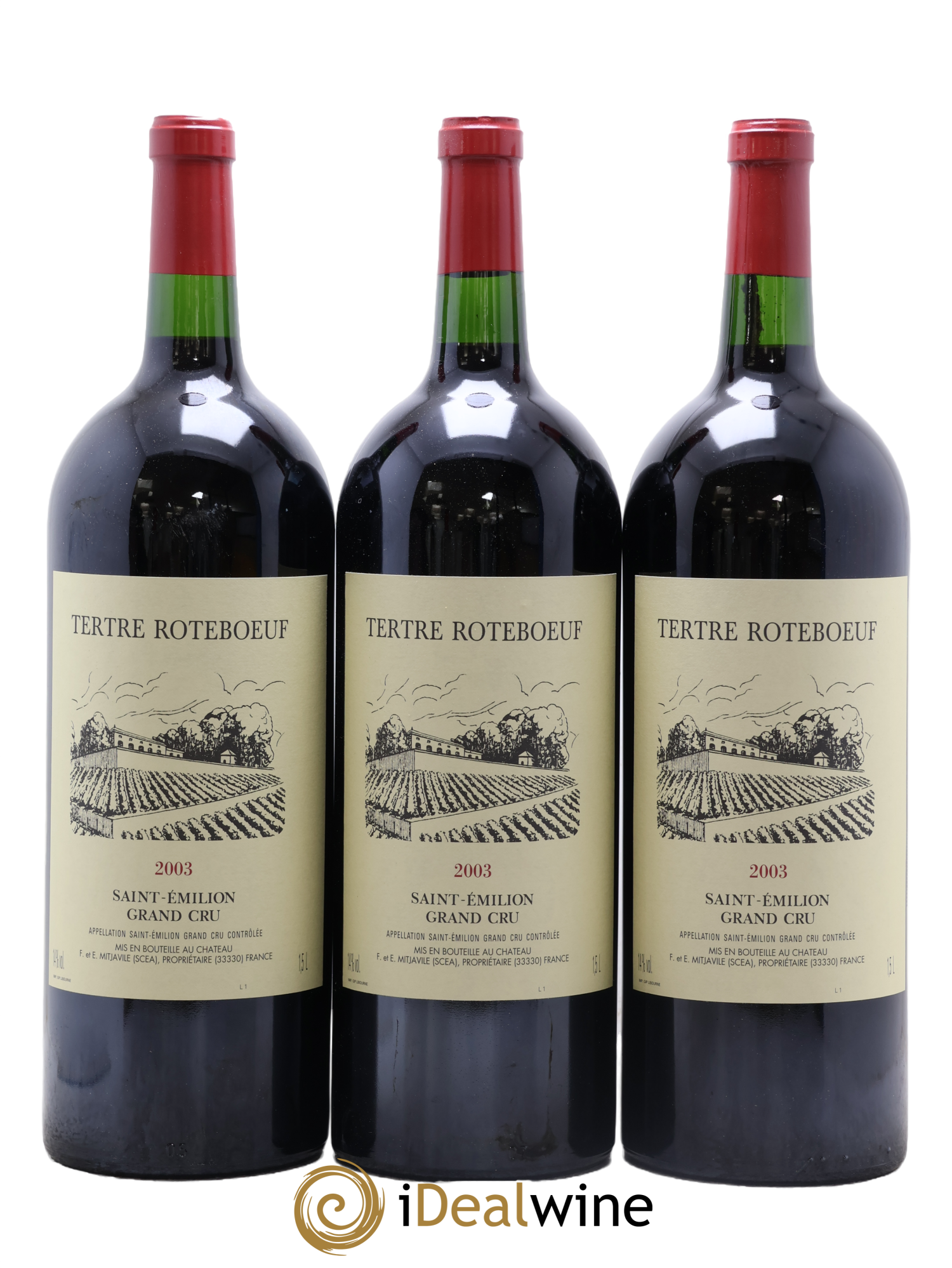 Château Tertre Roteboeuf 2003 - Lot of 6 magnums - 1