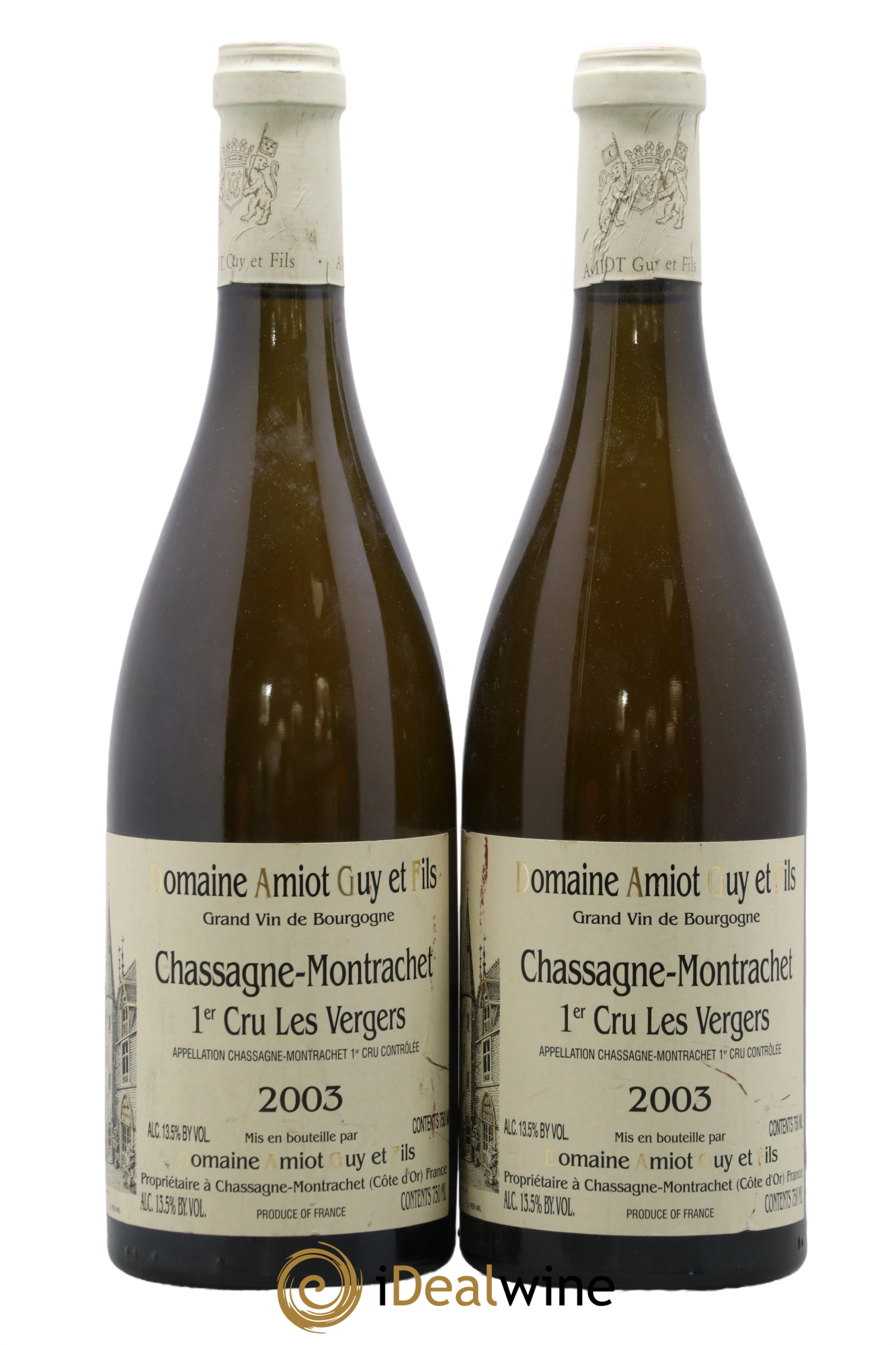 Chassagne-Montrachet 1er Cru Les Vergers Guy Amiot & Fils 2003 - Lot de 2 bouteilles - 0
