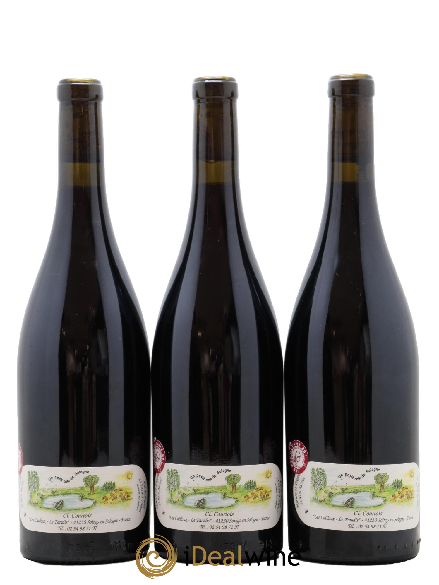 Vin de France Racines Les Cailloux du Paradis - Claude Courtois 2018 - Lot de 3 bouteilles - 1