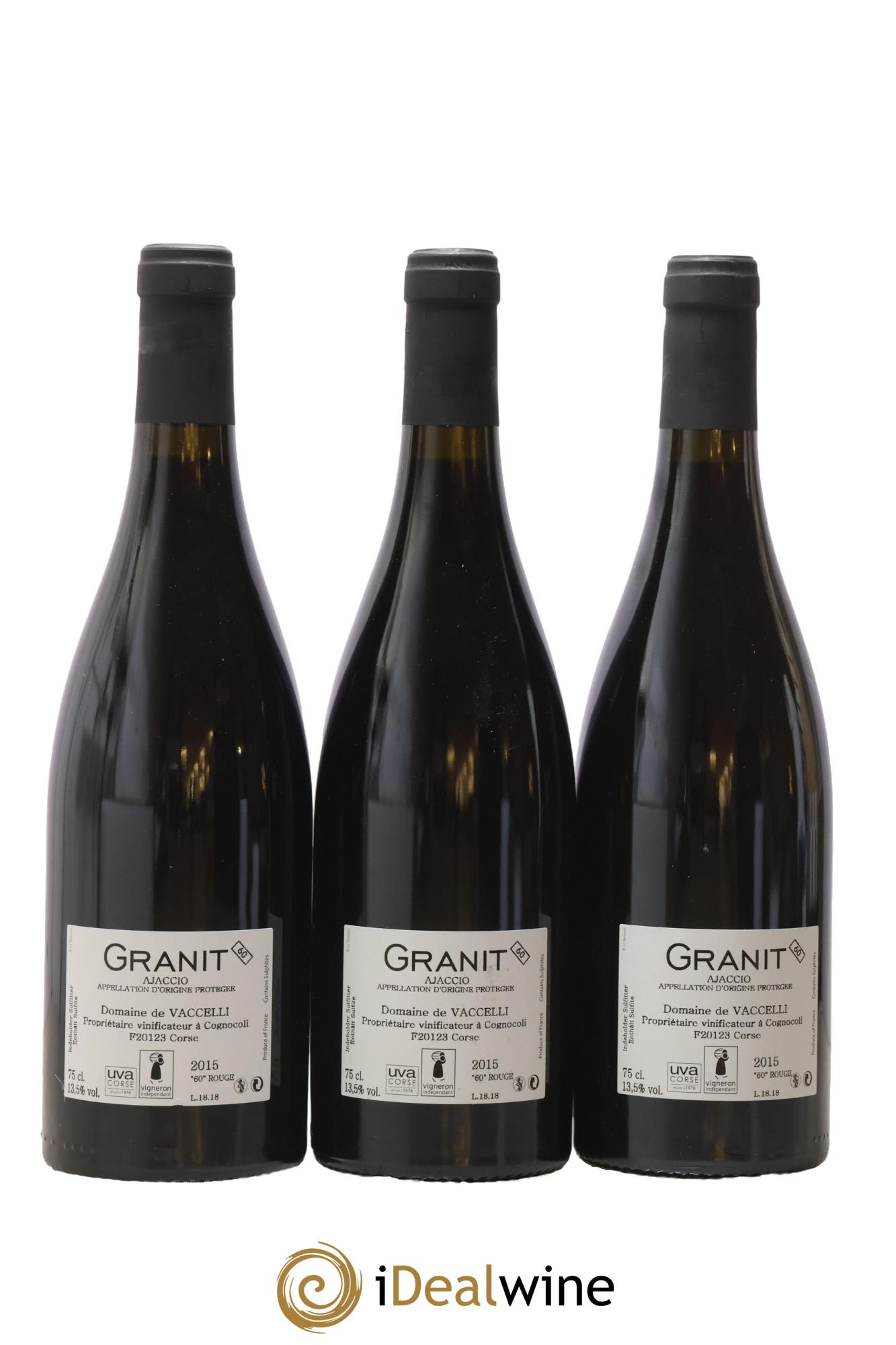 Ajaccio Granit 60 Vaccelli 2015 - Lot de 3 bouteilles - 1