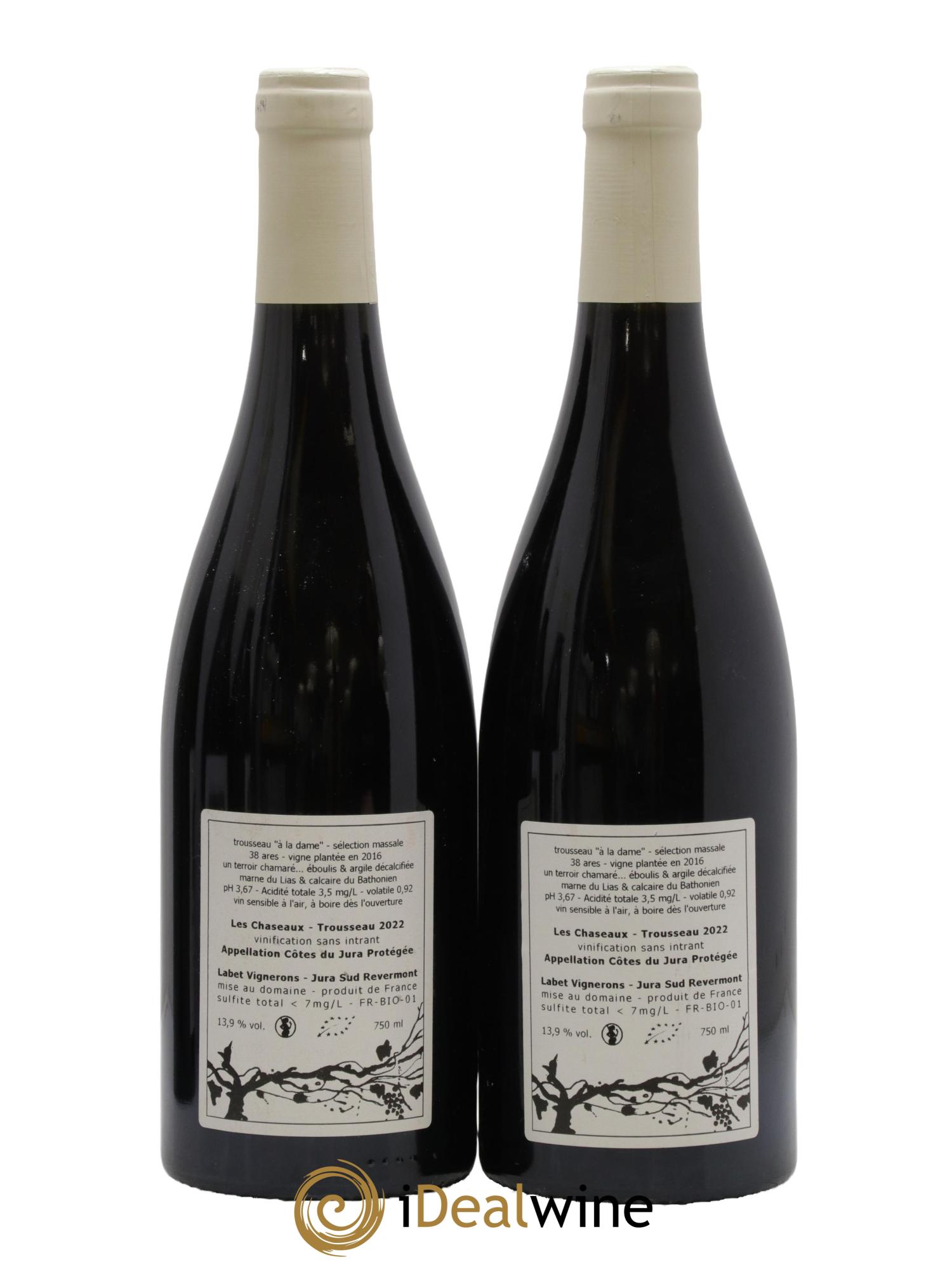 Côtes du Jura Trousseau Les Chaseaux Romain - Julien  - Charline Labet 2022 - Posten von 2 Flaschen - 1