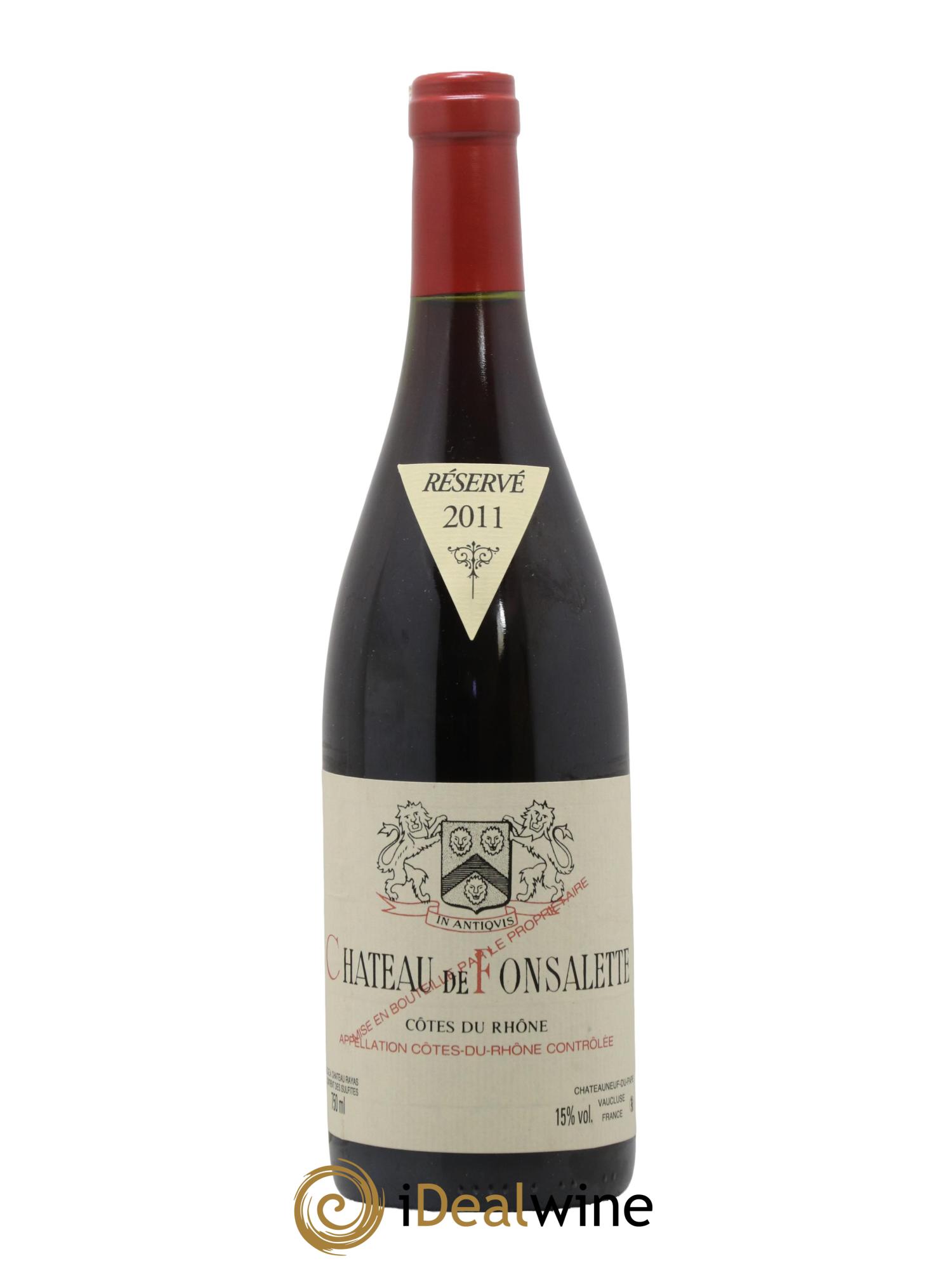Côtes-du-Rhône Château de Fonsalette Emmanuel Reynaud 2011 - Lot de 1 bouteille - 0