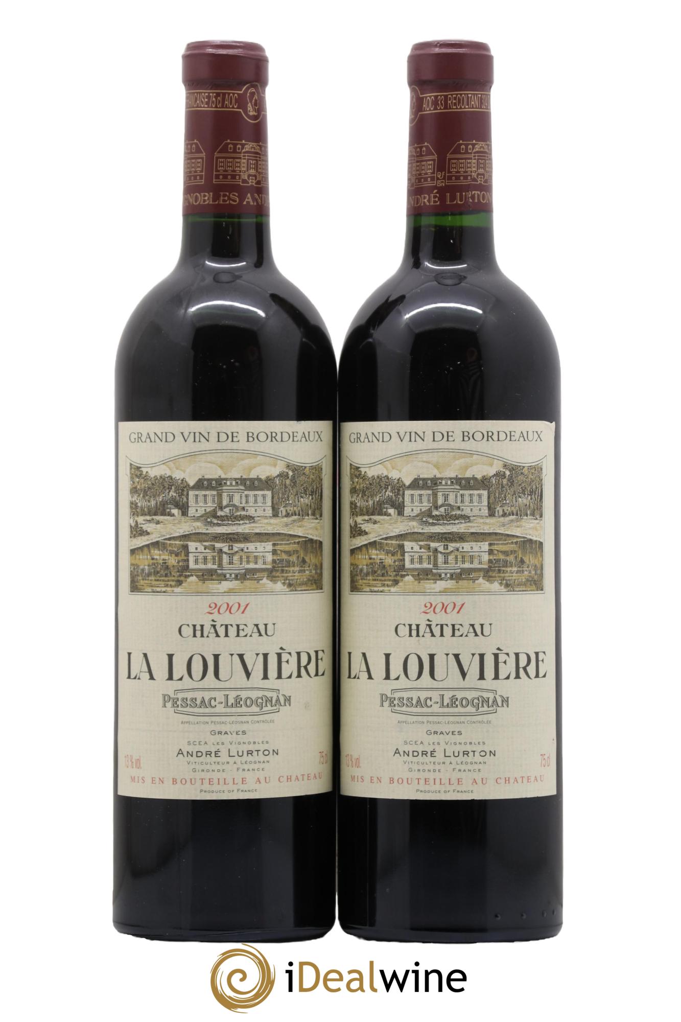 Château la Louvière 2001 - Lot de 2 bouteilles - 0