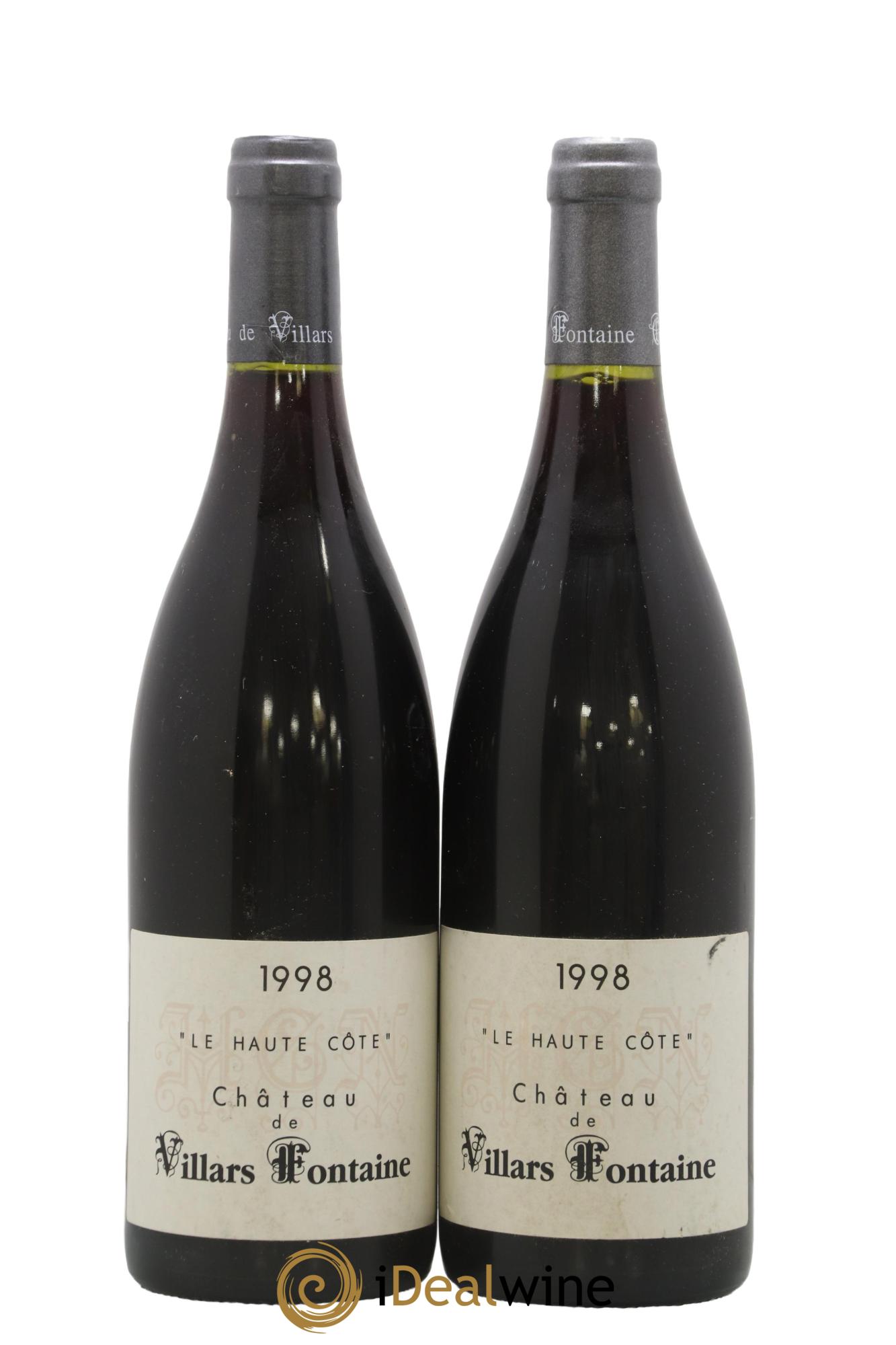 Hautes-Côtes de Nuits Le Haute Côte Château Villars Fontaine 1998 - Lot de 2 bouteilles - 0