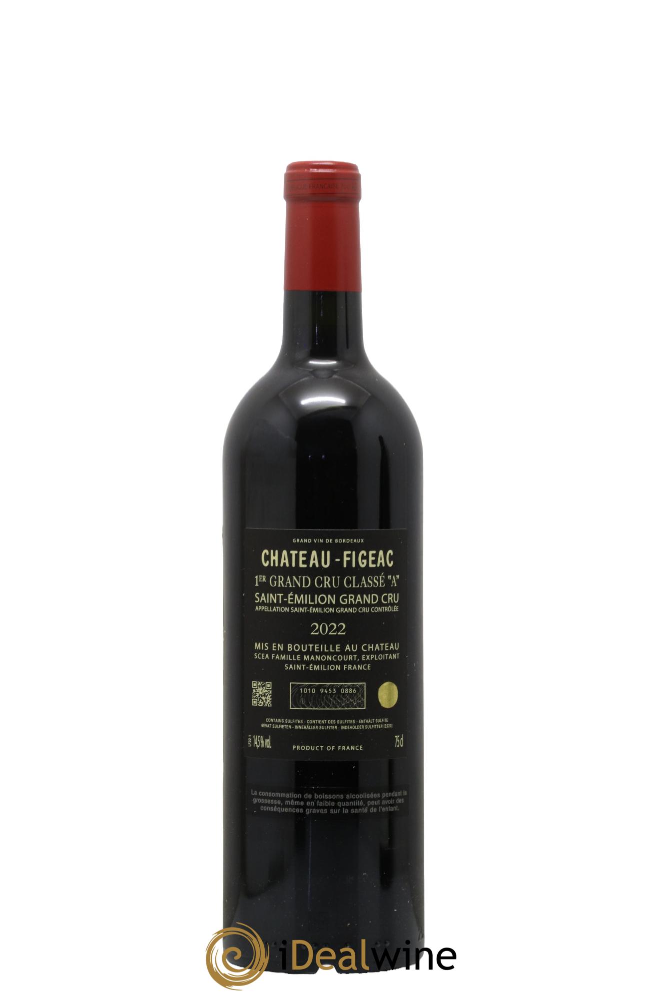 Château Figeac 1er Grand Cru Classé A 2022 - Lot de 1 bouteille - 1