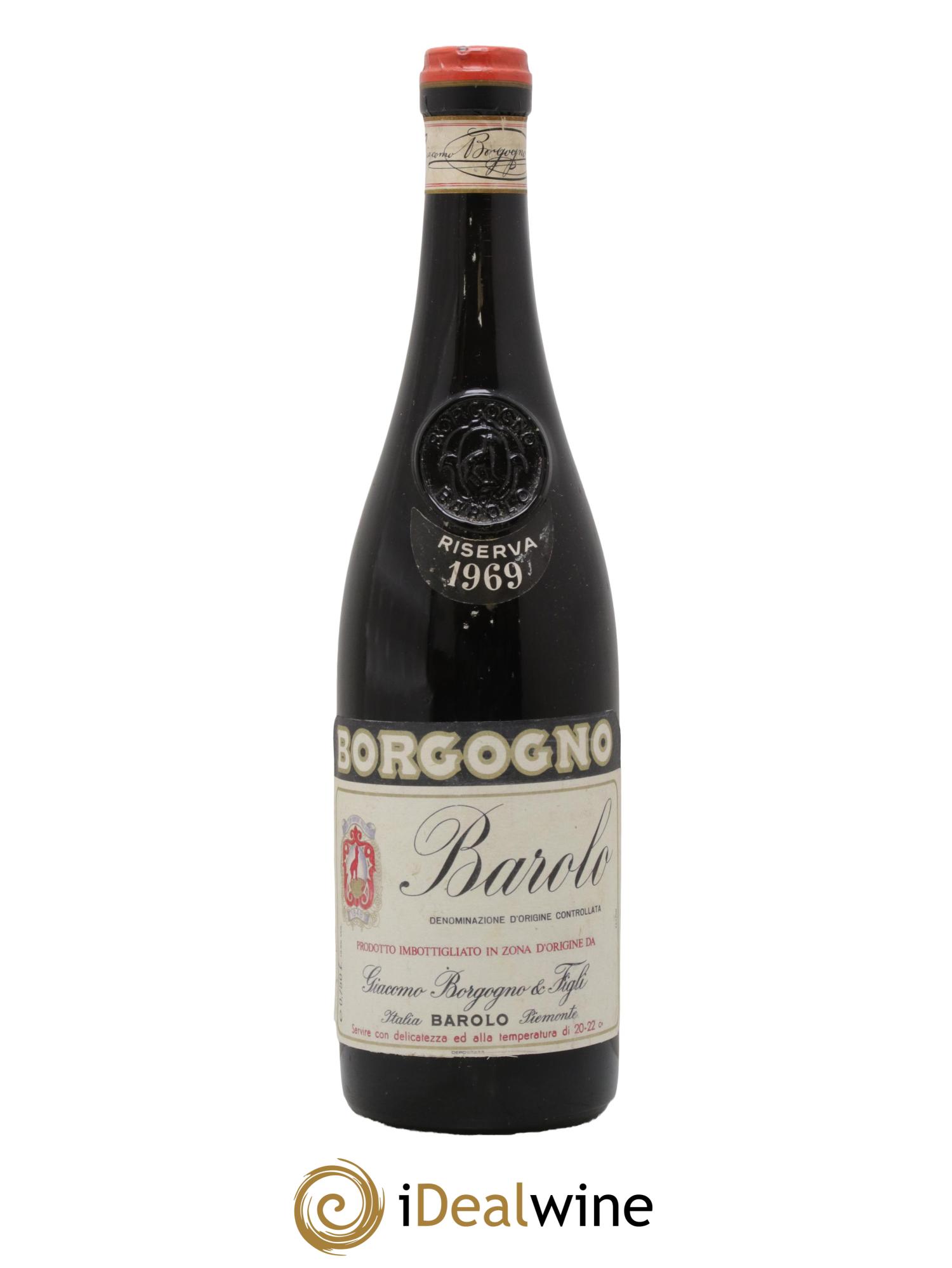 Barolo DOCG Riserva Giacomo Borgogno 1969 - Lot de 1 bouteille - 0