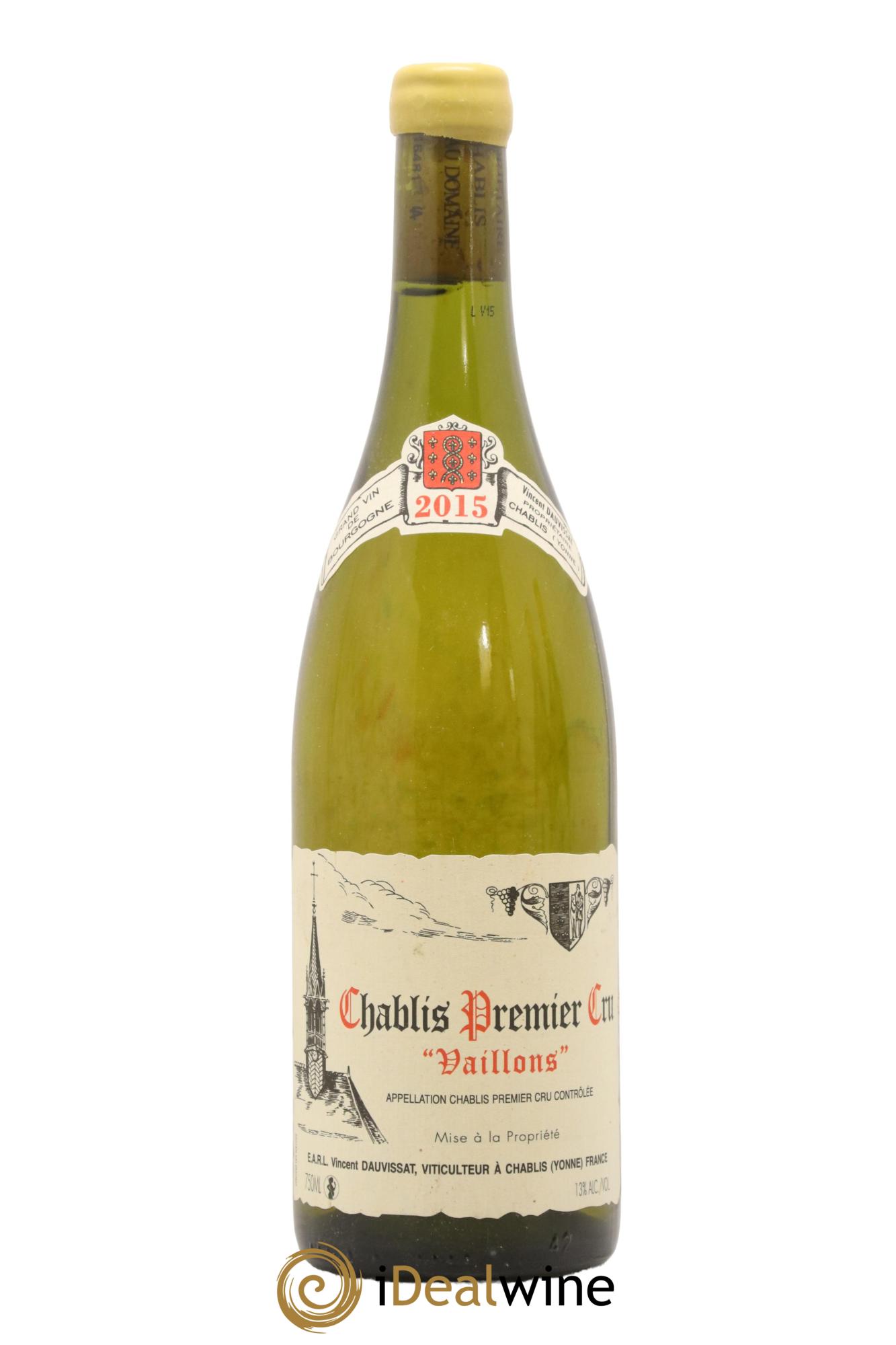 Chablis 1er Cru Vaillons Vincent Dauvissat (Domaine) 2015 - Lot de 1 bouteille - 0