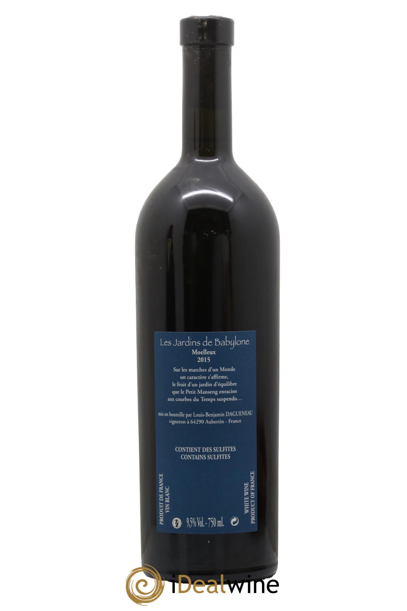Vin de France (anciennement Jurançon) Jardins de Babylone Didier Dagueneau 2015 - Lot de 1 bouteille - 1