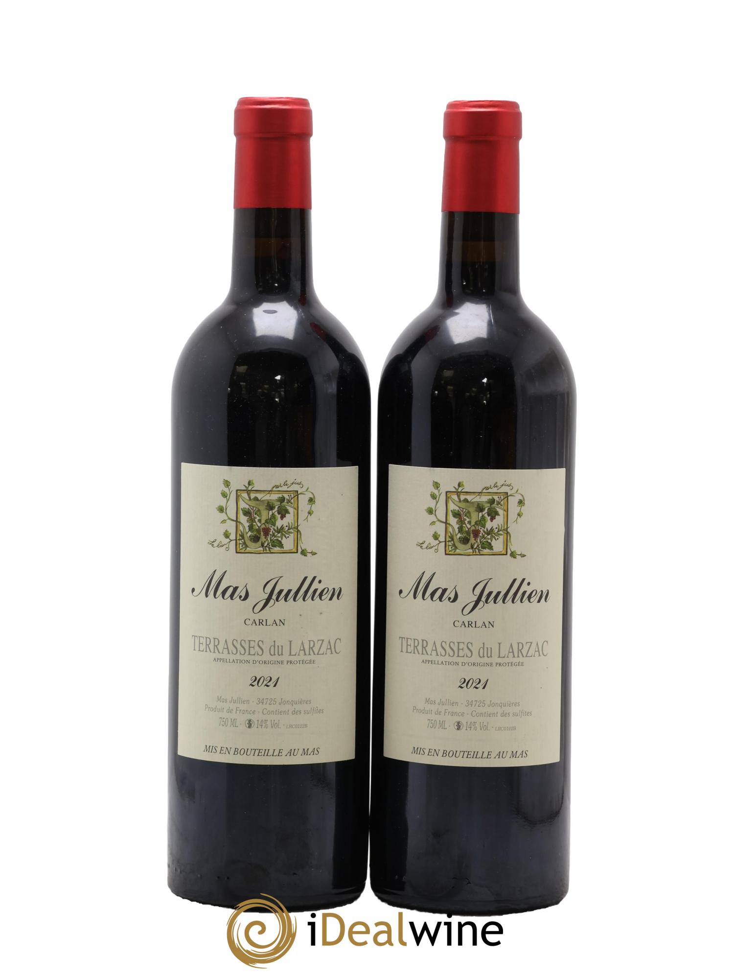 Terrasses du Larzac Mas Jullien Carlan Olivier Jullien 2021 - Posten von 2 Flaschen - 0