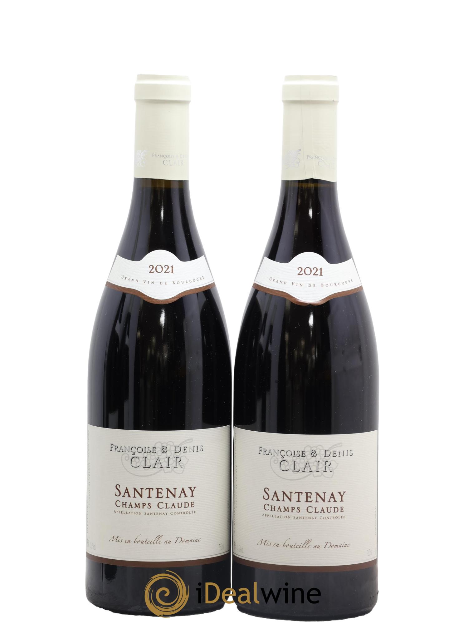 Santenay Champs Claude Françoise et Denis Clair 2021 - Lot de 2 bouteilles - 0