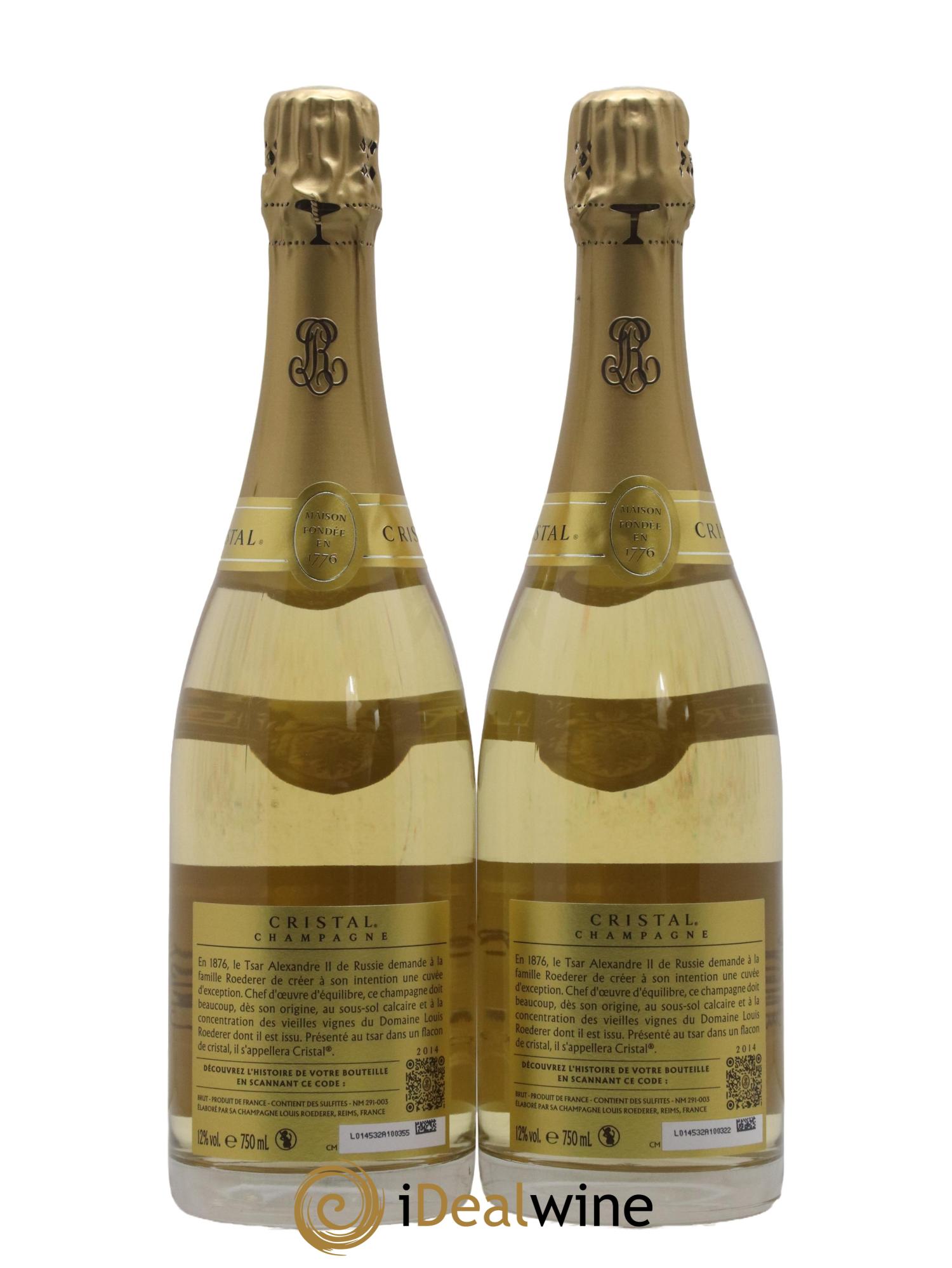 Cristal Louis Roederer 2014 - Lot de 2 bouteilles - 1