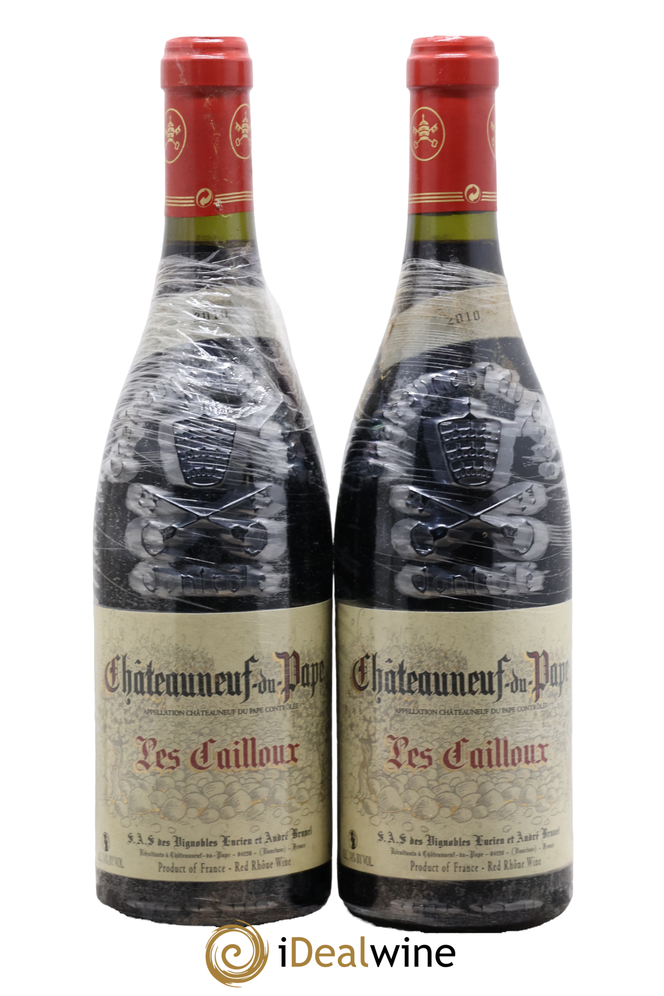 Châteauneuf-du-Pape Les Cailloux André Brunel 2010 - Lot of 2 bottles - 0