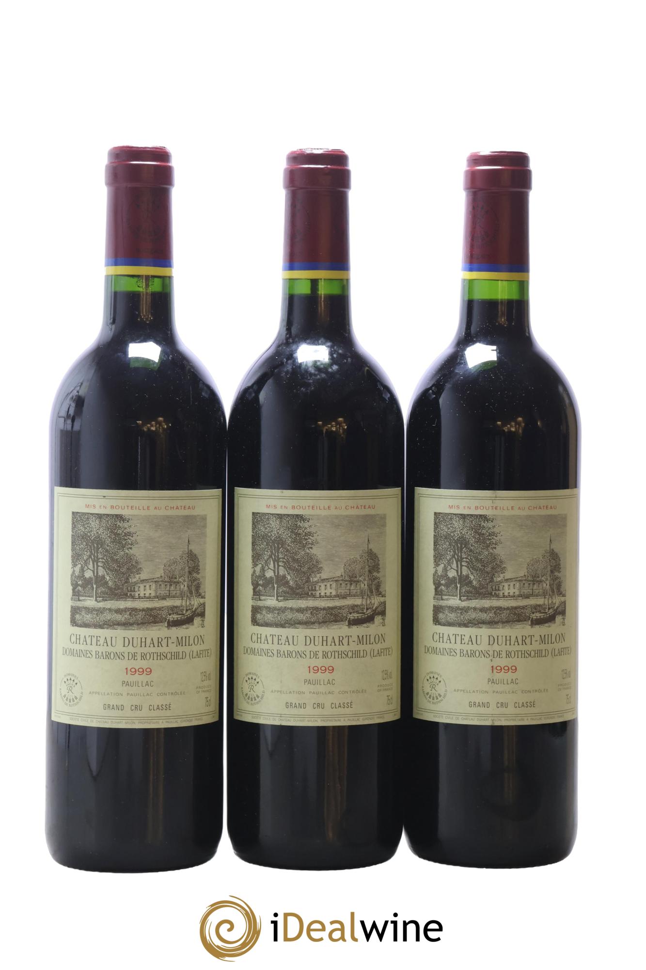Château Duhart-Milon 4ème Grand Cru Classé 1999 - Lotto di 3 bottiglie - 0