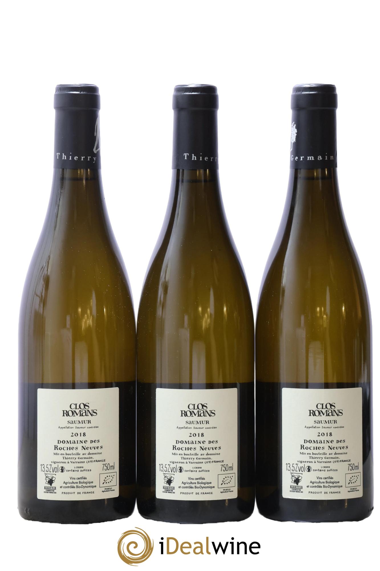 Saumur Clos Romans Domaine des Roches Neuves - Thierry Germain 2018 - Lot de 3 bouteilles - 1