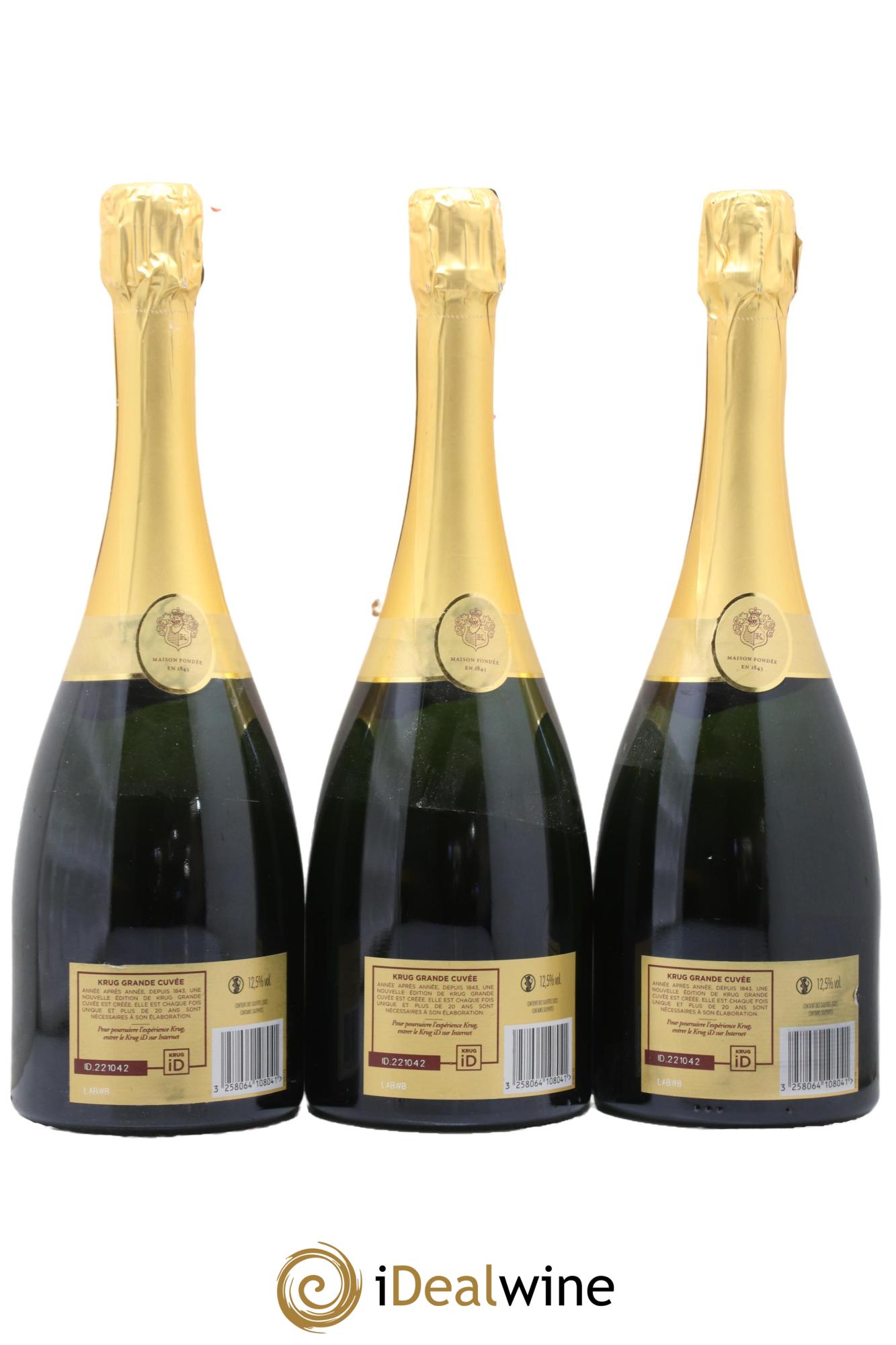 Grande Cuvée - 170ème édition Krug - Lot de 3 bouteilles - 1