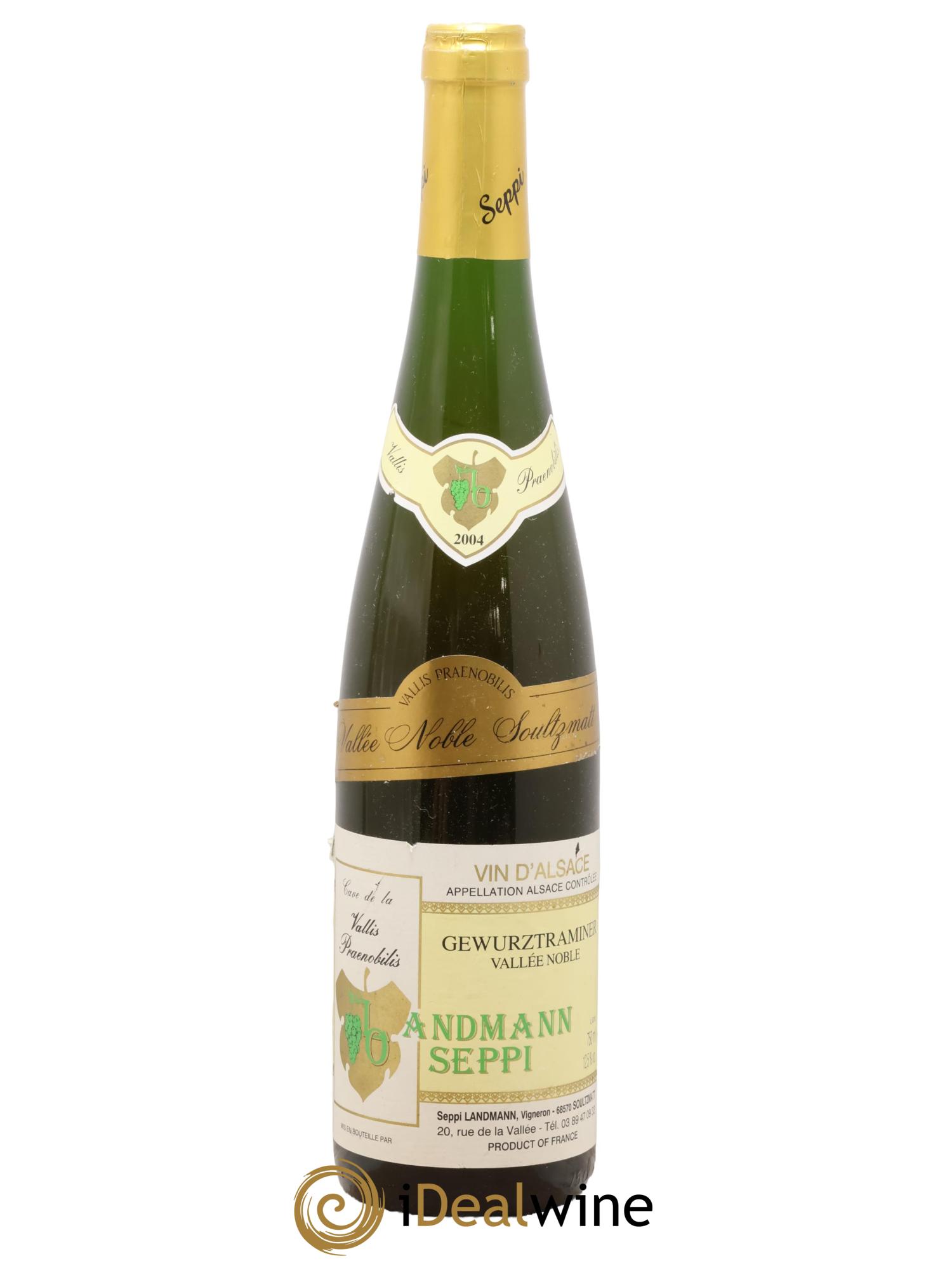 Alsace Gewurztraminer Vallée Noble Soultzmatt Vallis Praenobilis Seppi Landmann 2004 - Lot de 1 bouteille - 0