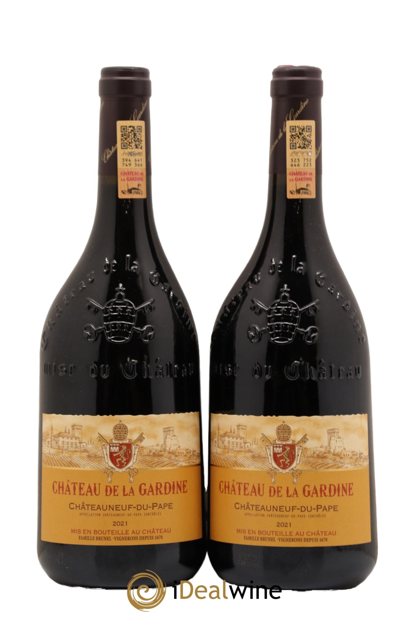 Châteauneuf-du-Pape Château de La Gardine Famille Brunel 2021 - Lot de 2 bouteilles - 0