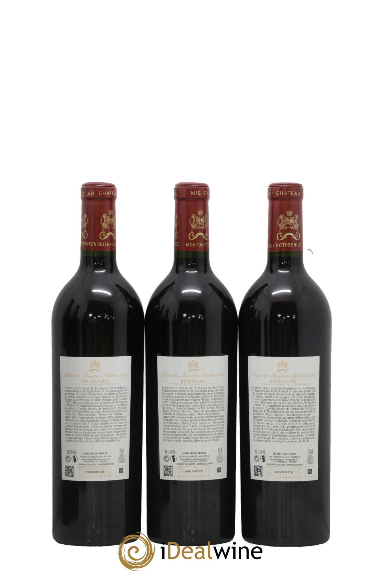 Château Mouton Rothschild 1er Grand Cru Classé 2015 - Lotto di 6 bottiglie - 3