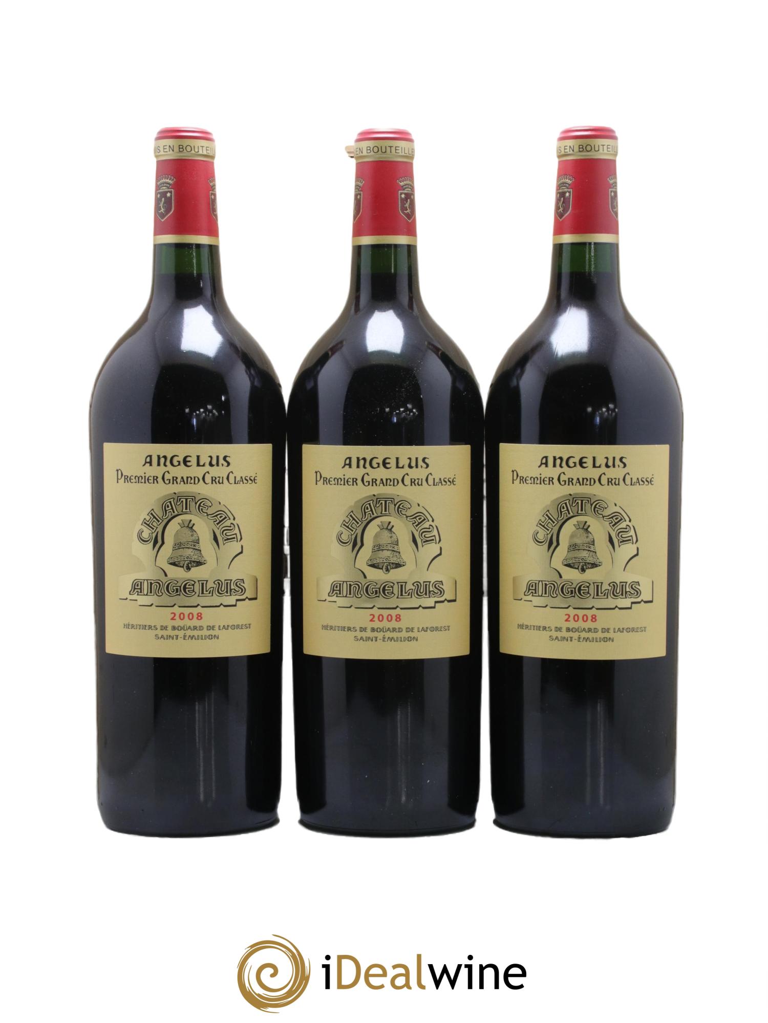 Château Angélus 1er Grand Cru Classé A 2008 - Lot de 3 magnums - 2