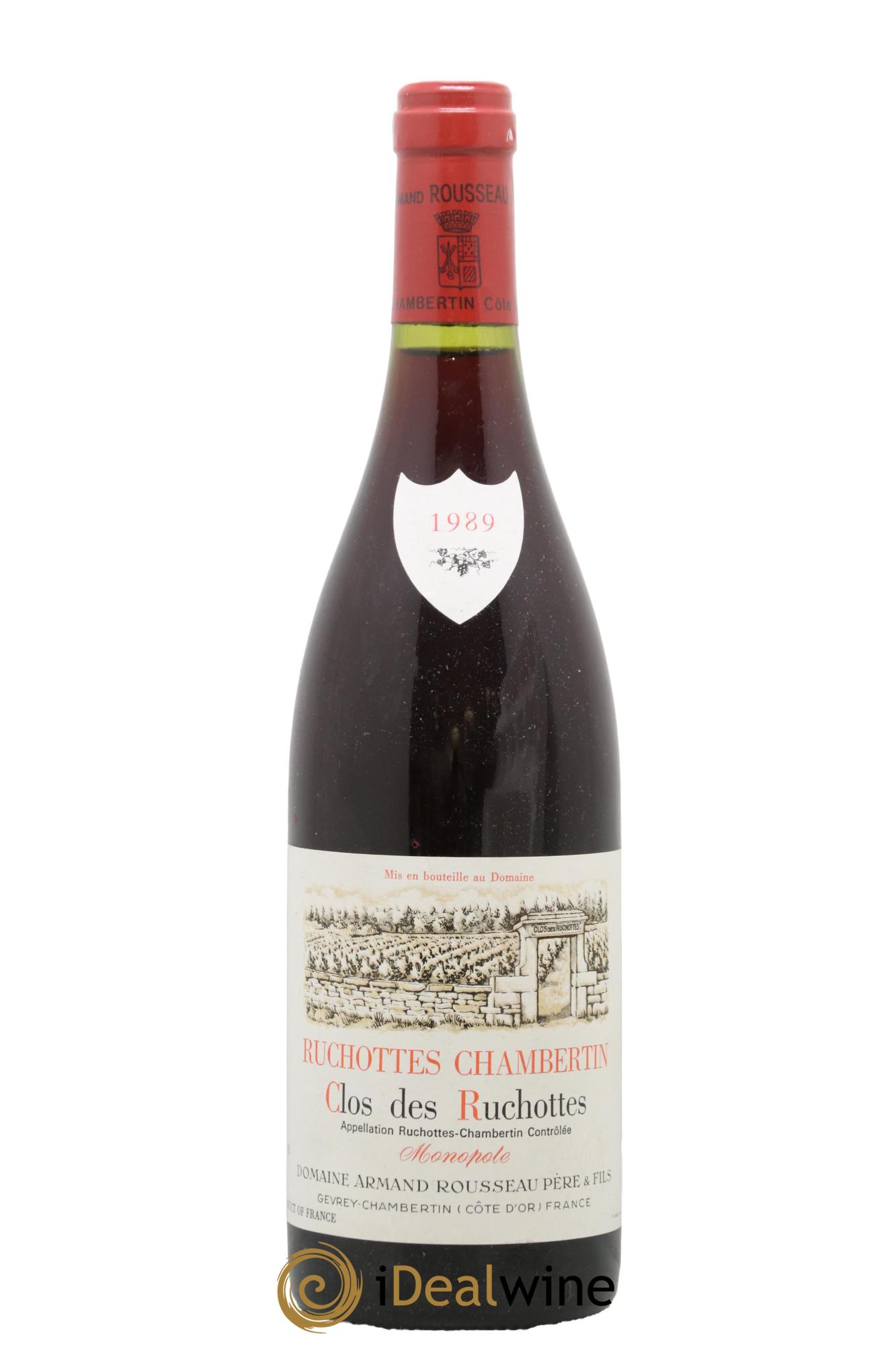 Ruchottes-Chambertin Grand Cru Clos des Ruchottes Armand Rousseau (Domaine) 1989 - Lot de 1 bouteille - 0
