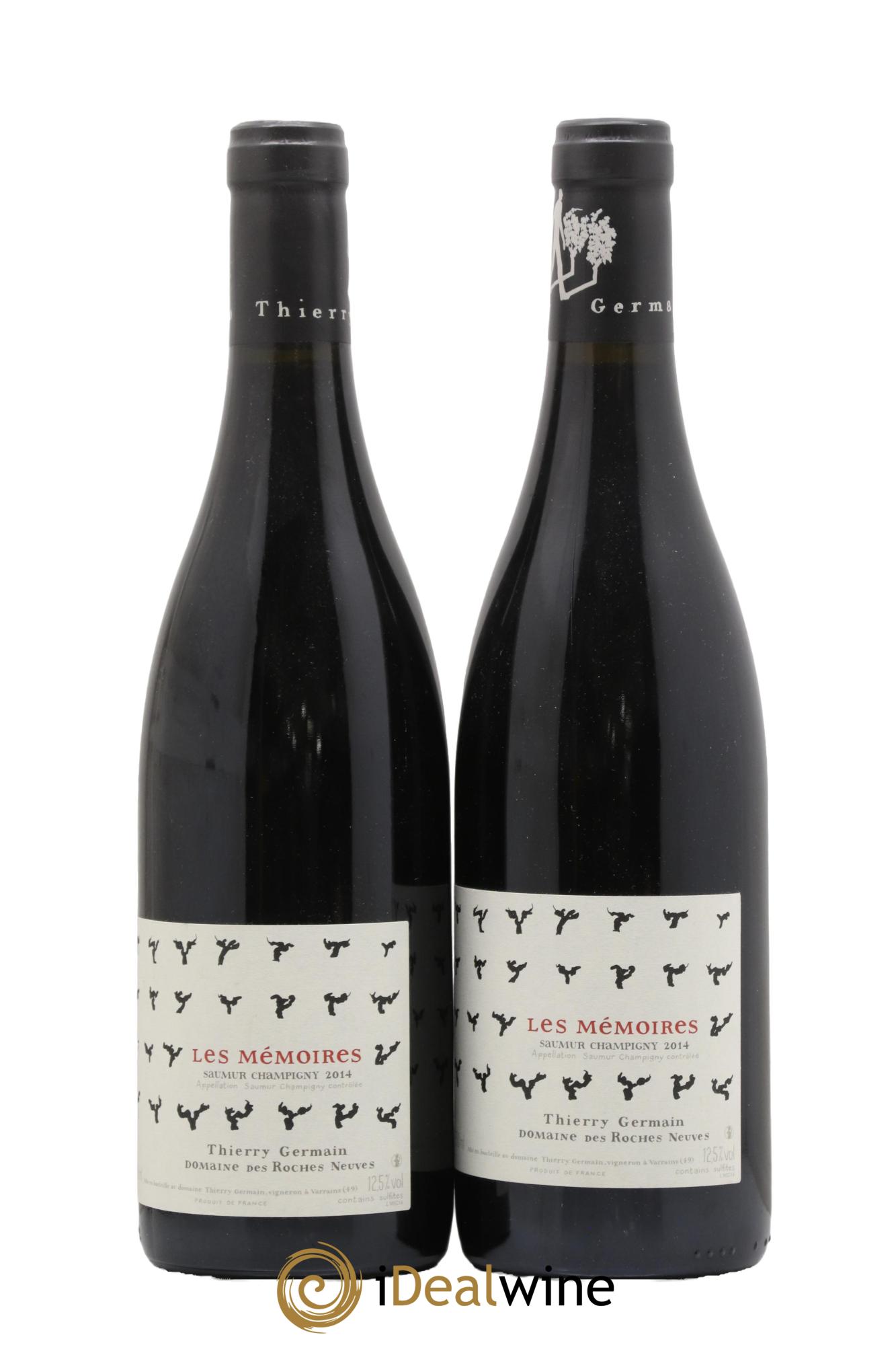 Saumur-Champigny Les Mémoires Domaine des Roches Neuves - Thierry Germain 2014 - Lot de 2 bouteilles - 0
