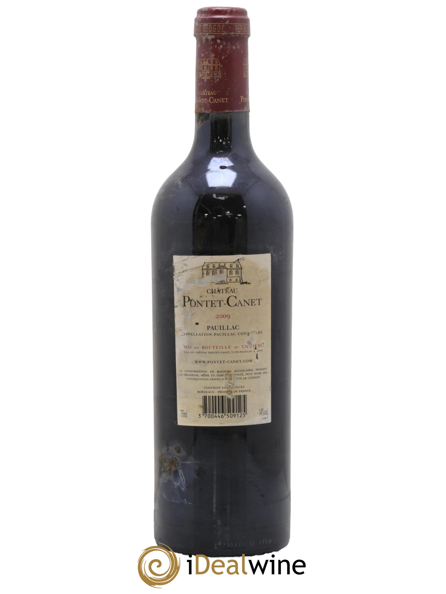 Château Pontet Canet 5ème Grand Cru Classé 2009 - Lot de 1 bouteille - 1