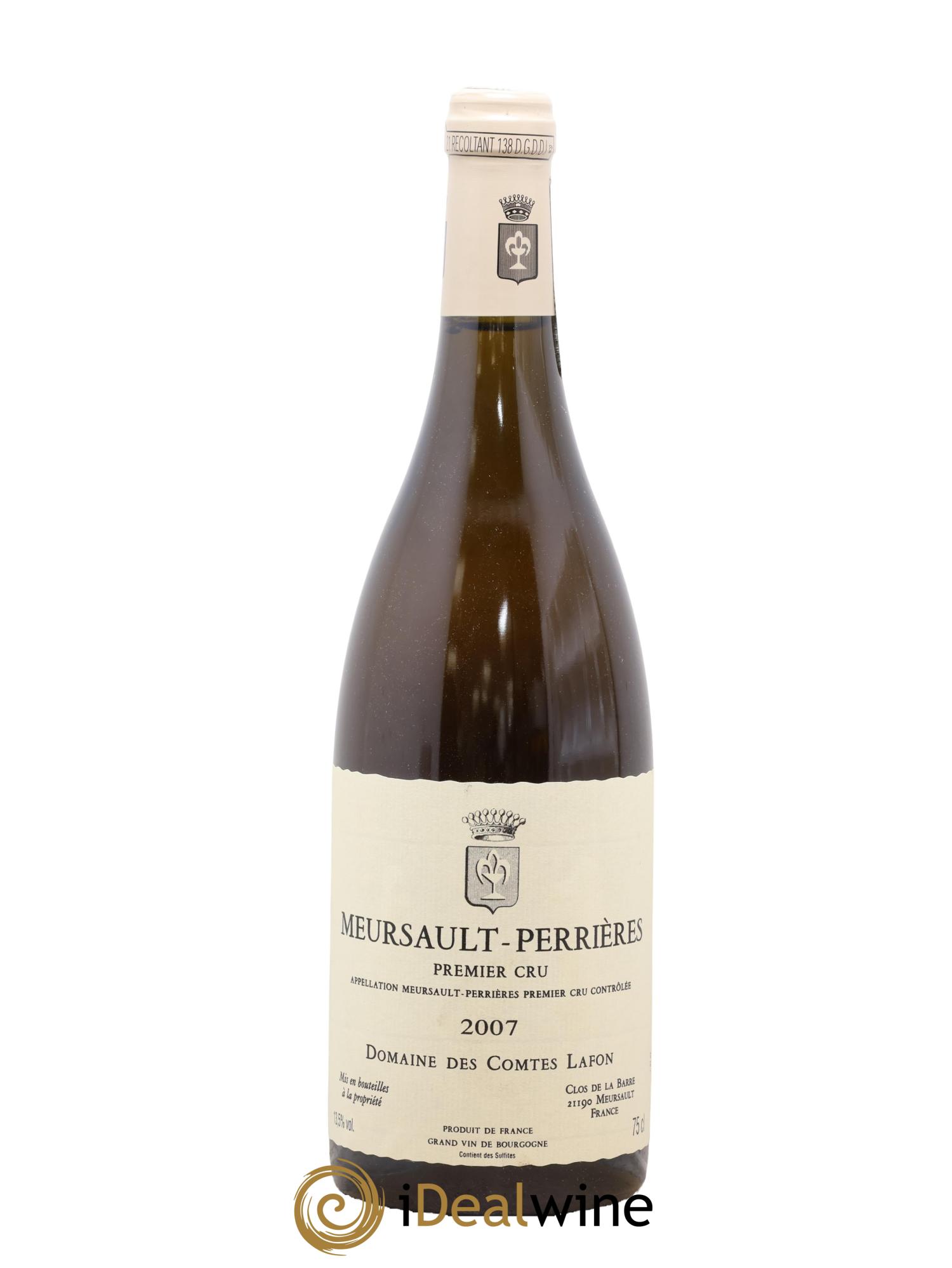 Meursault 1er Cru Perrières Comtes Lafon (Domaine des) 2007 - Lot de 1 bouteille - 0