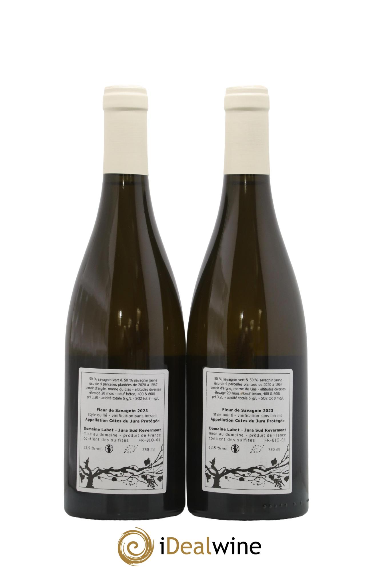 Côtes du Jura Fleur de Savagnin Romain - Julien - Charline Labet 2023 - Posten von 2 Flaschen - 1