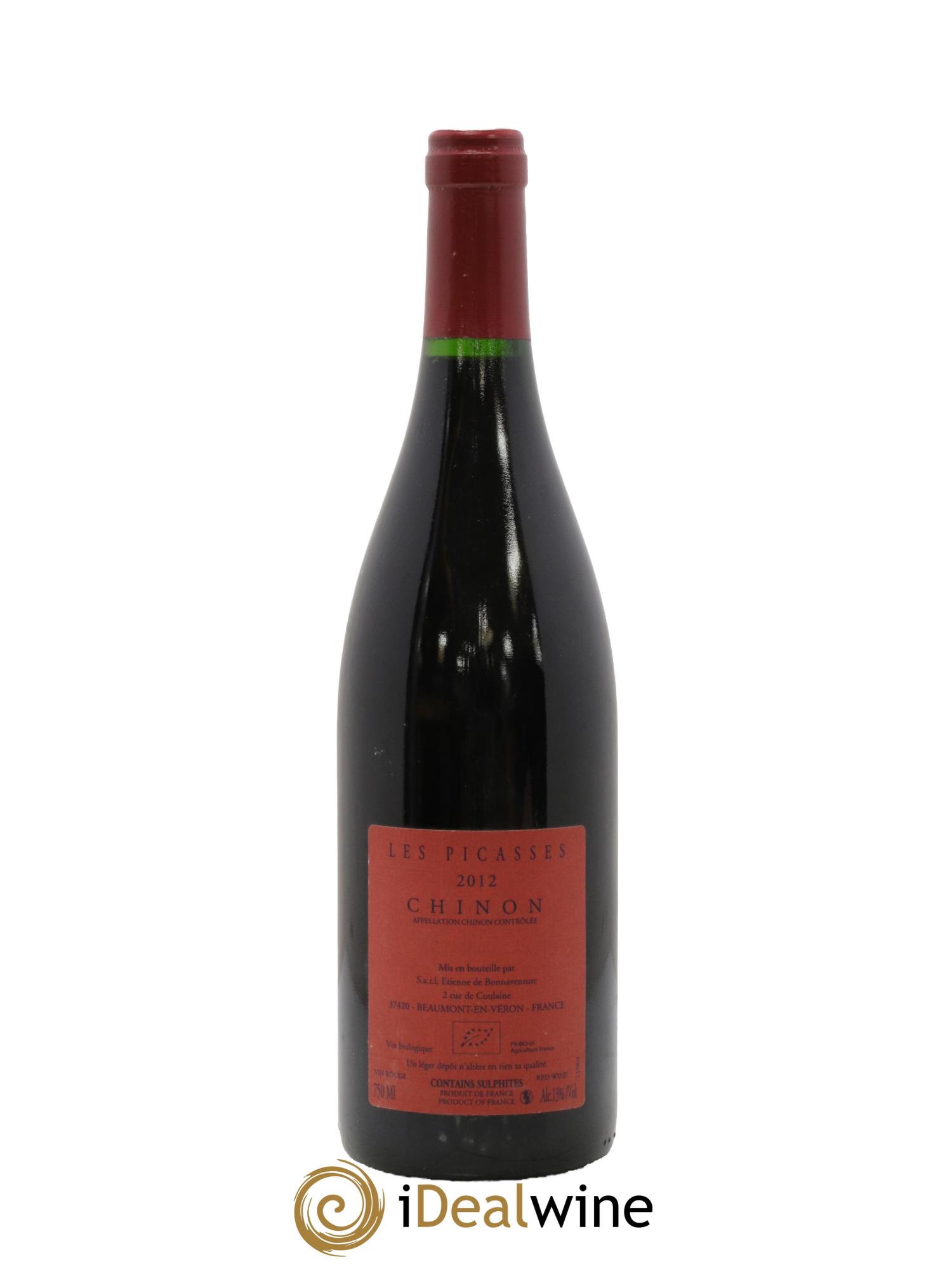Chinon Les Picasses Château de Coulaine de Bonnaventure 2012 - Lot de 1 bouteille - 1