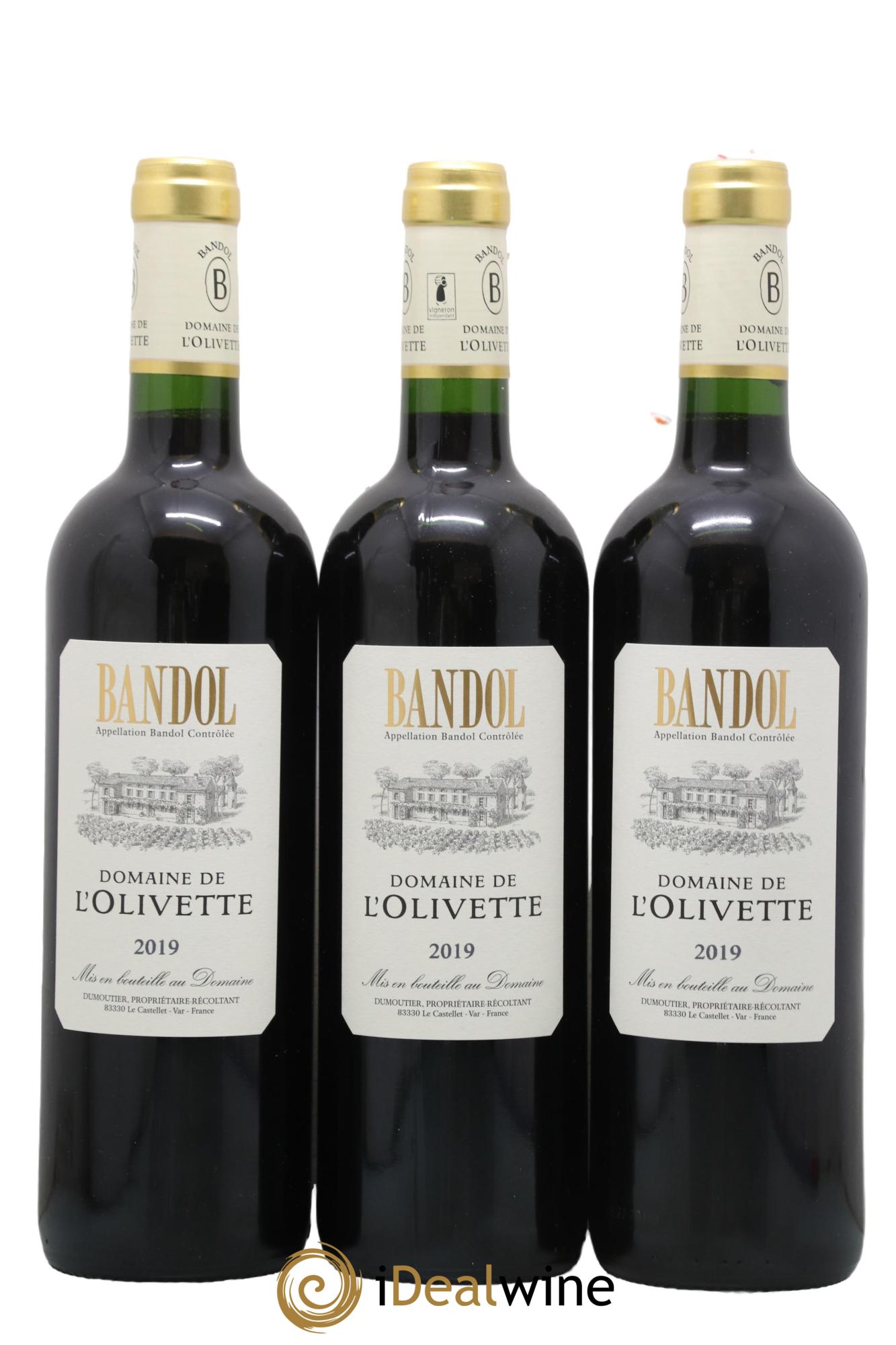 Bandol Domaine de l'Olivette 2019 - Lot de 3 bouteilles - 0