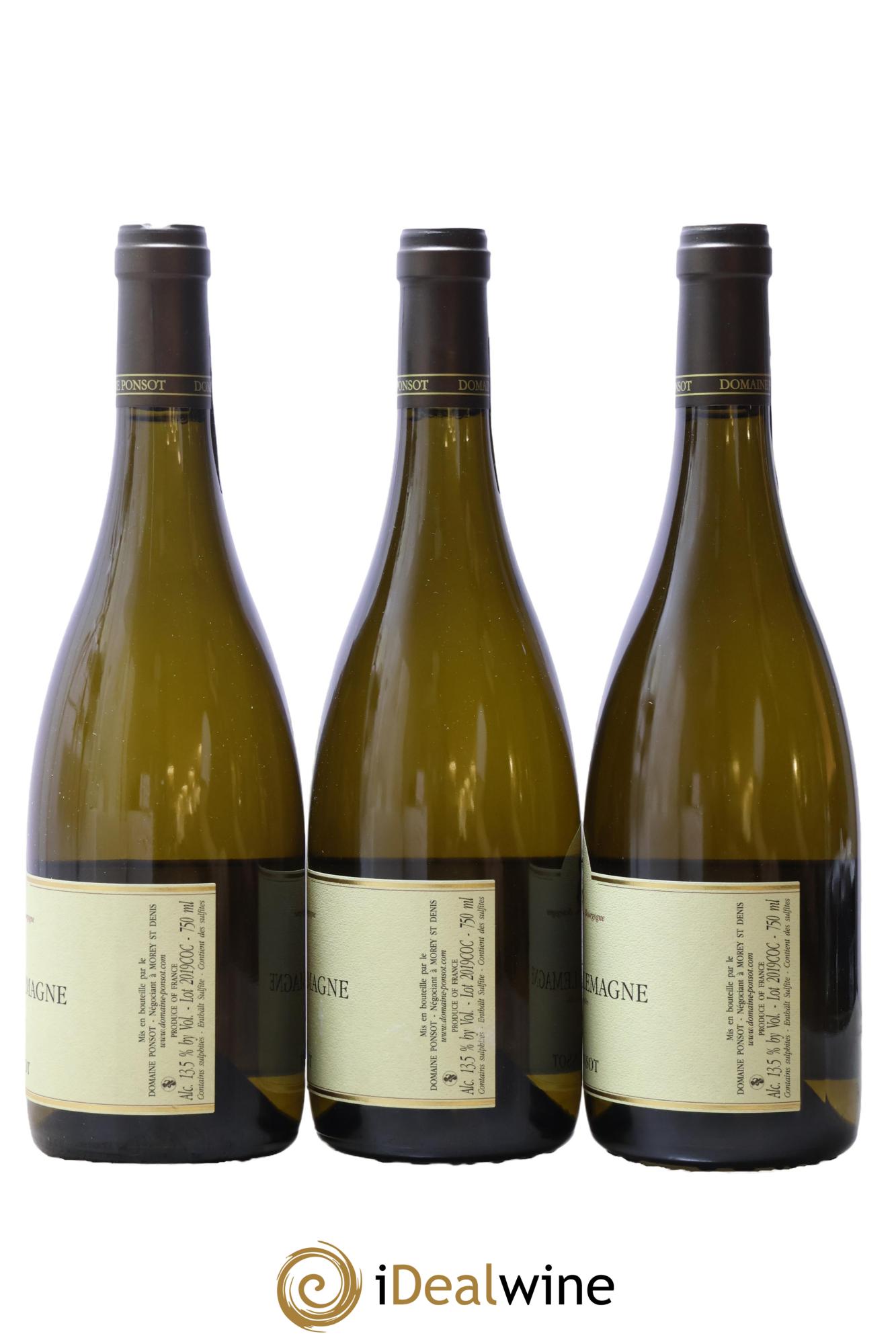 Corton-Charlemagne Grand Cru Ponsot (Domaine) 2019 - Lot de 3 bouteilles - 1